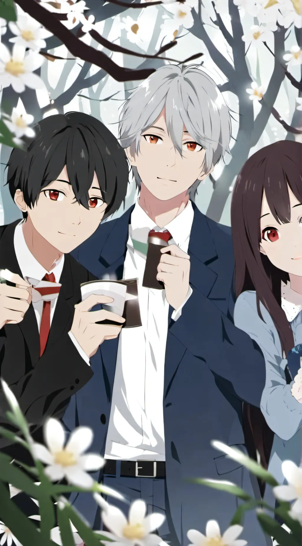 ai character: kny pool day background