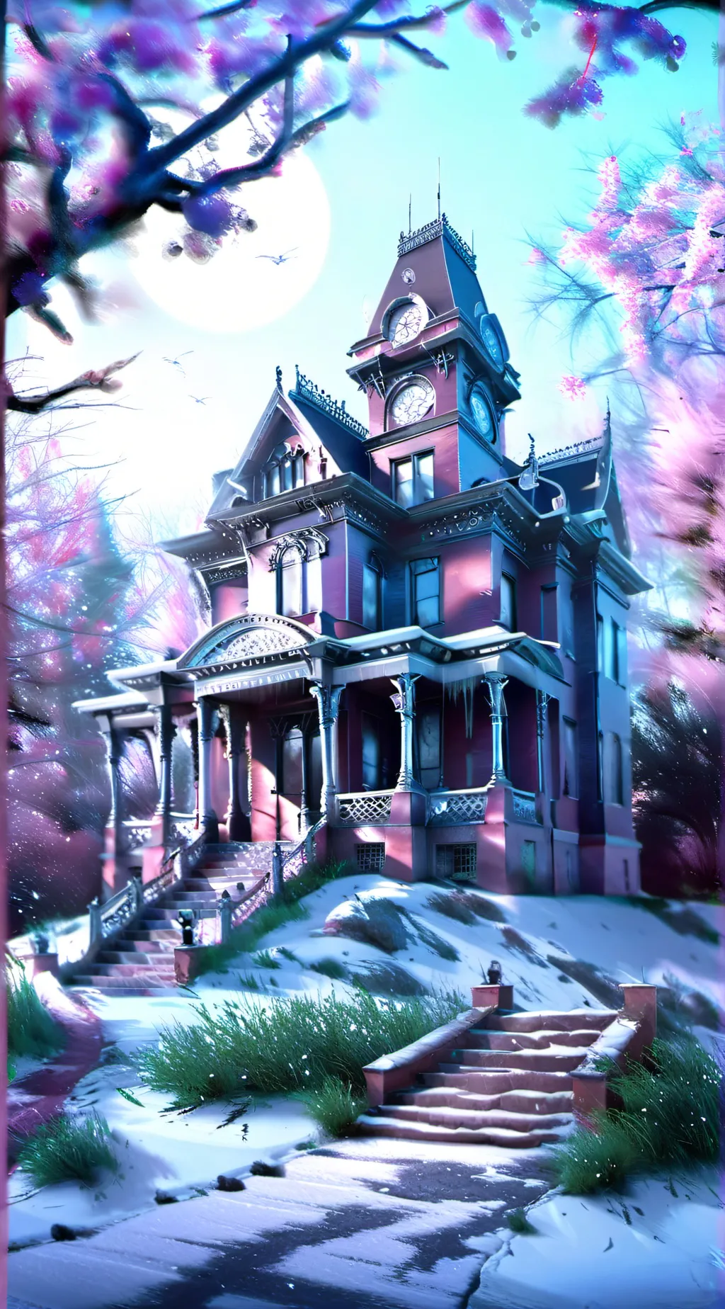ai character: Haunted Mansion… background