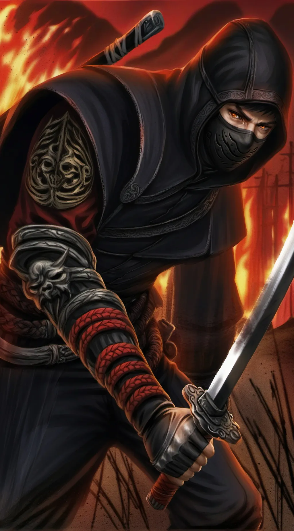 ai character: Assasin Ninja Muka background