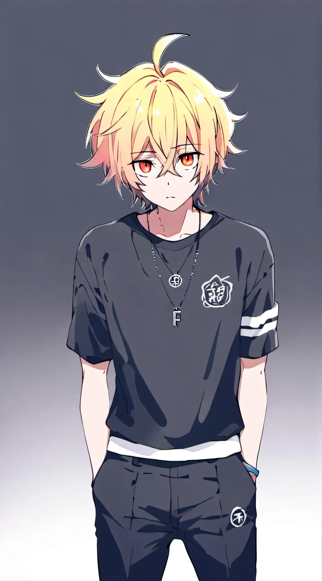 ai character: Senpai (from fnf) background