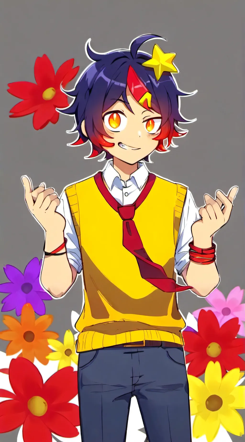 ai character: bloomy background