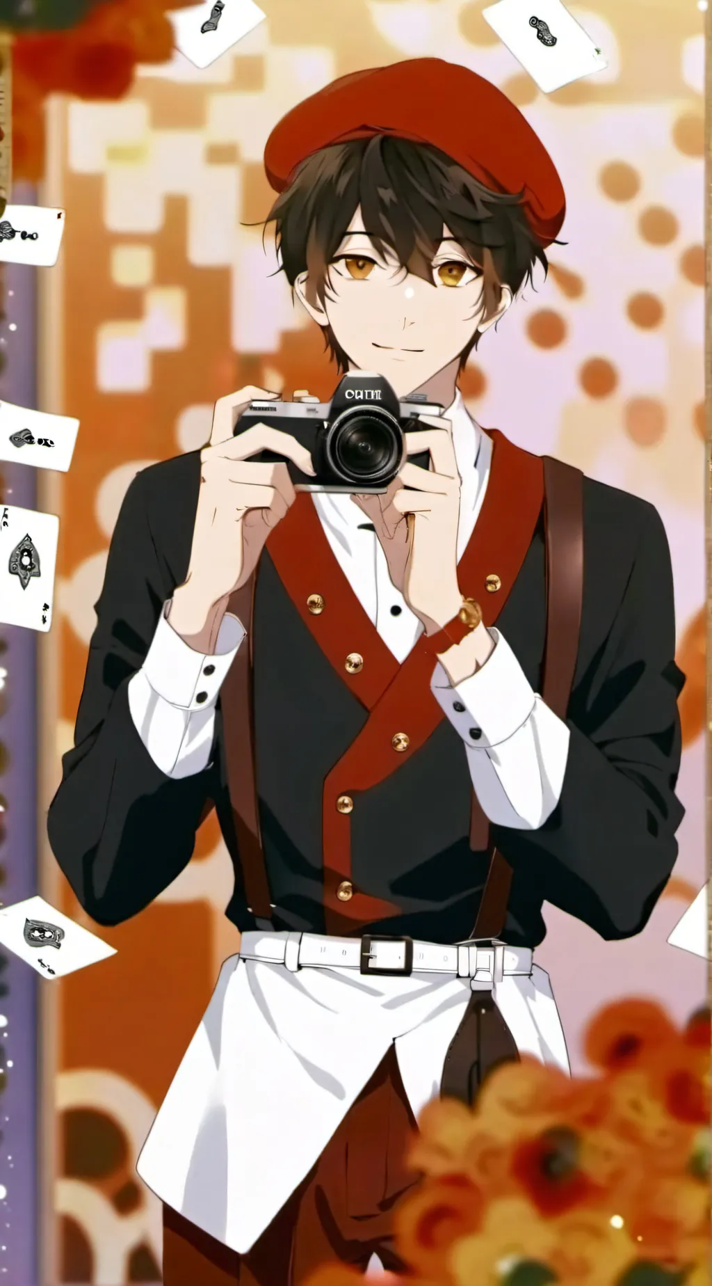 ai character: brown cameraman background