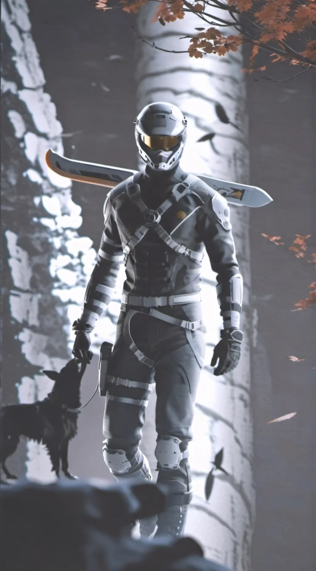 ai character: Iced background