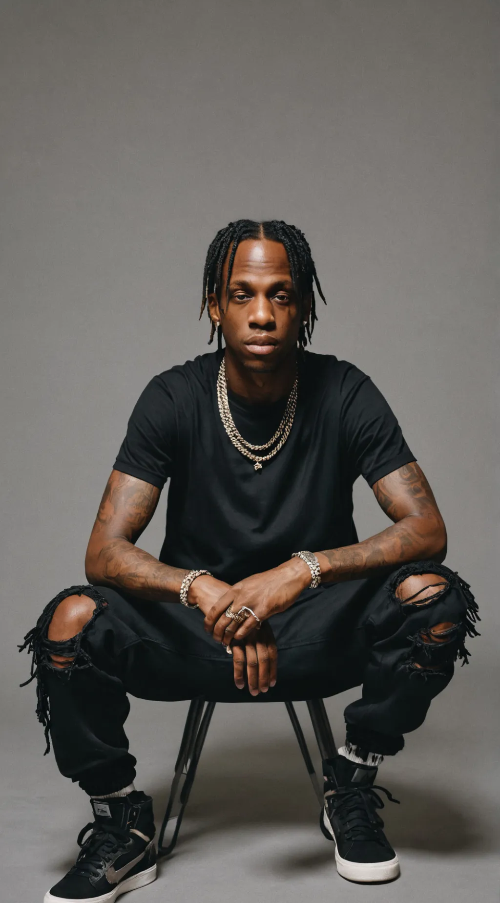 ai character: Travis Scott  background