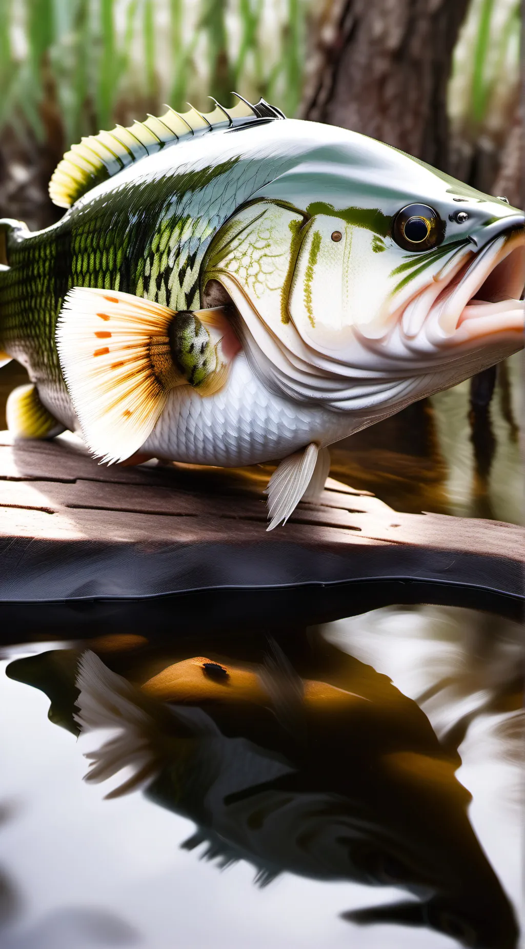 ai character: Largemouth bass  background