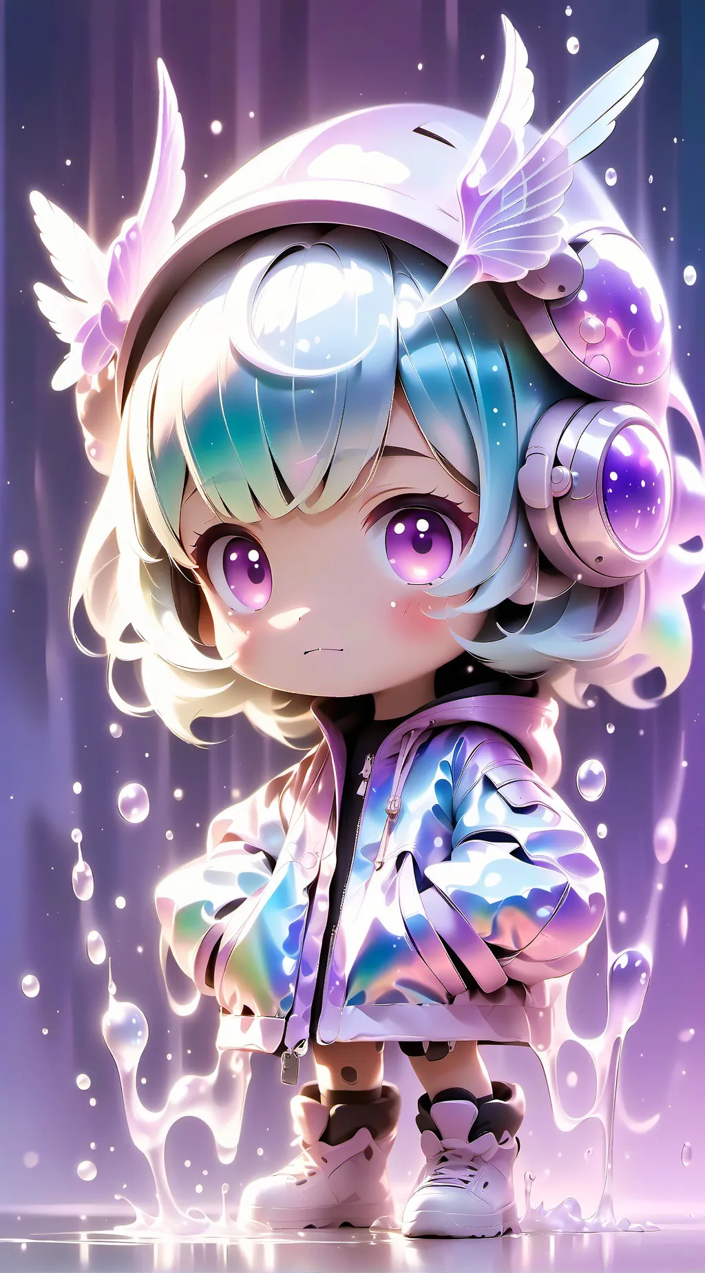 ai character: kny beach  background