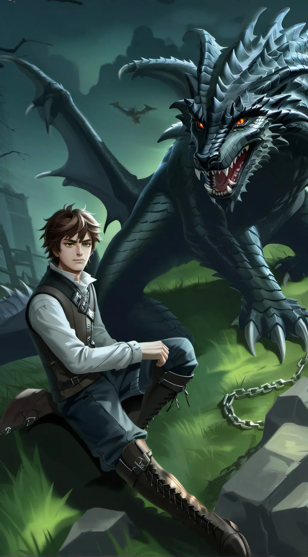 ai character: Hiccup & Toothless background