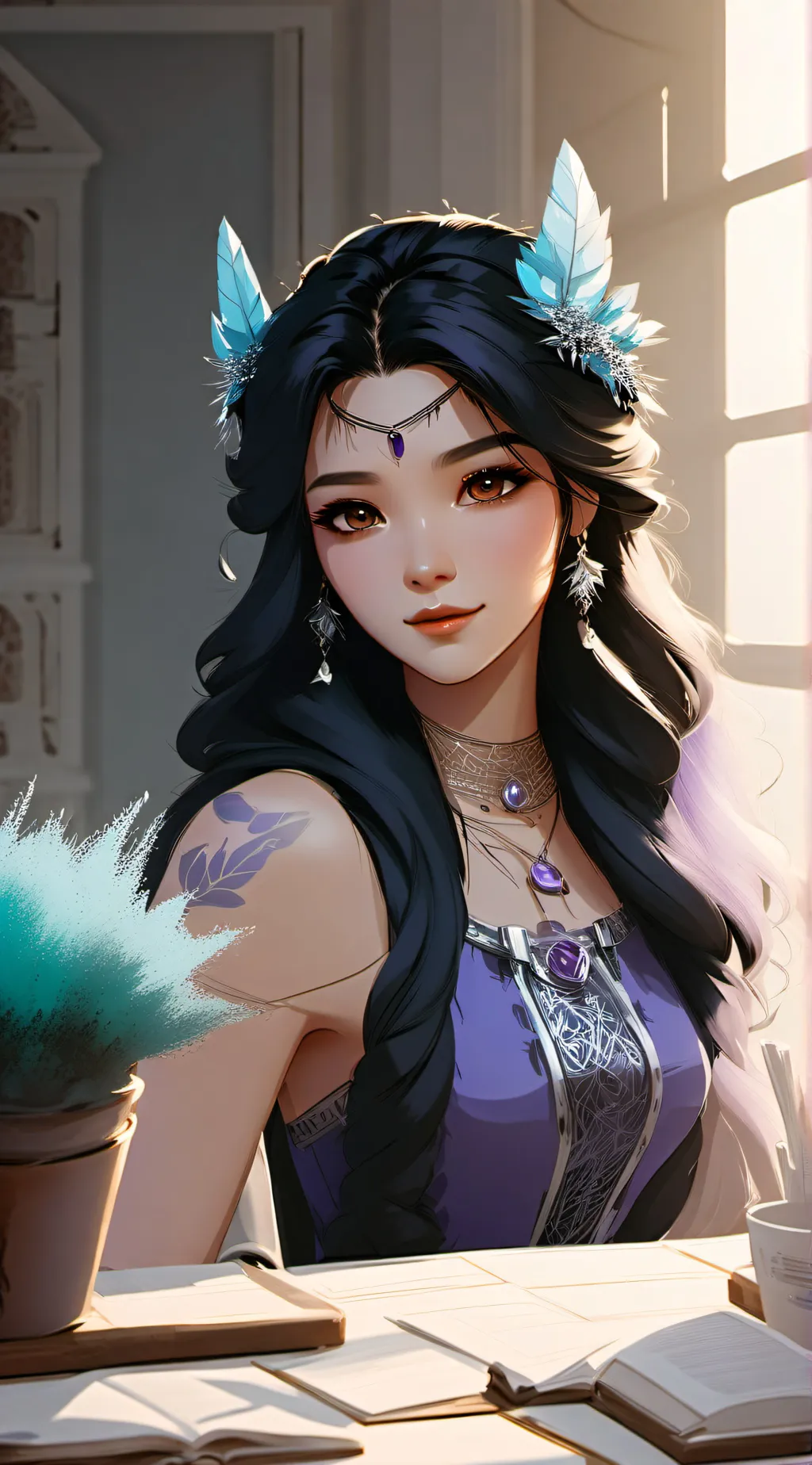 ai character: aphmau  background