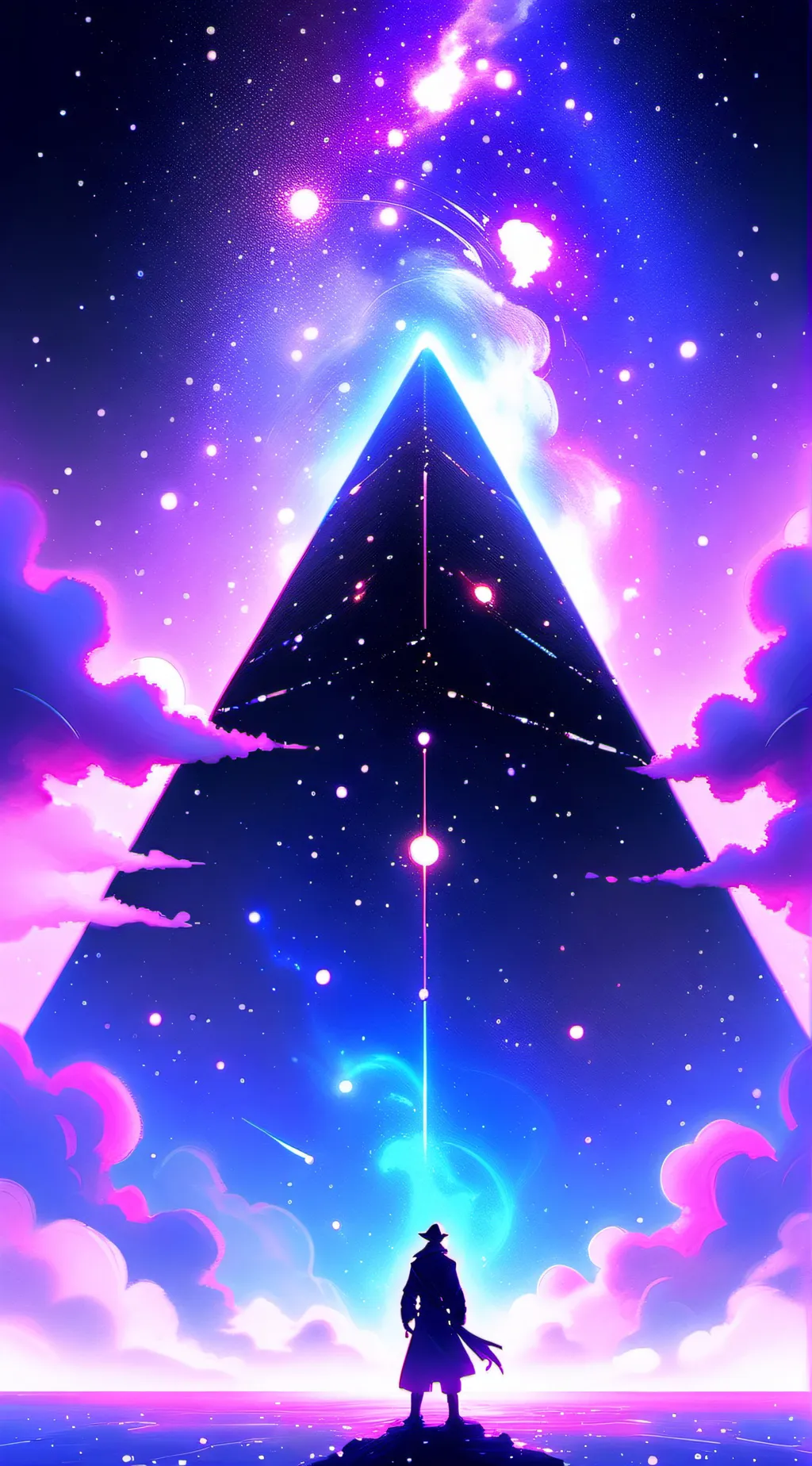 ai character: galaxy  background