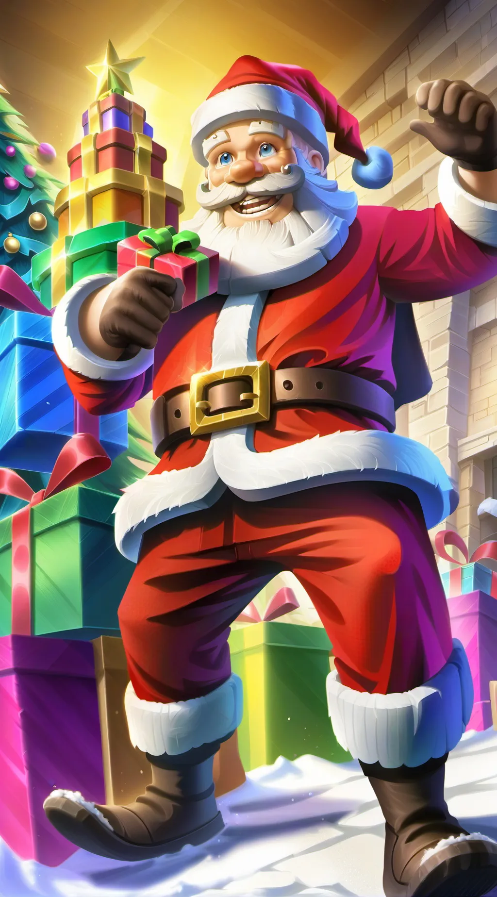 ai character: SANTA CLAUS  background