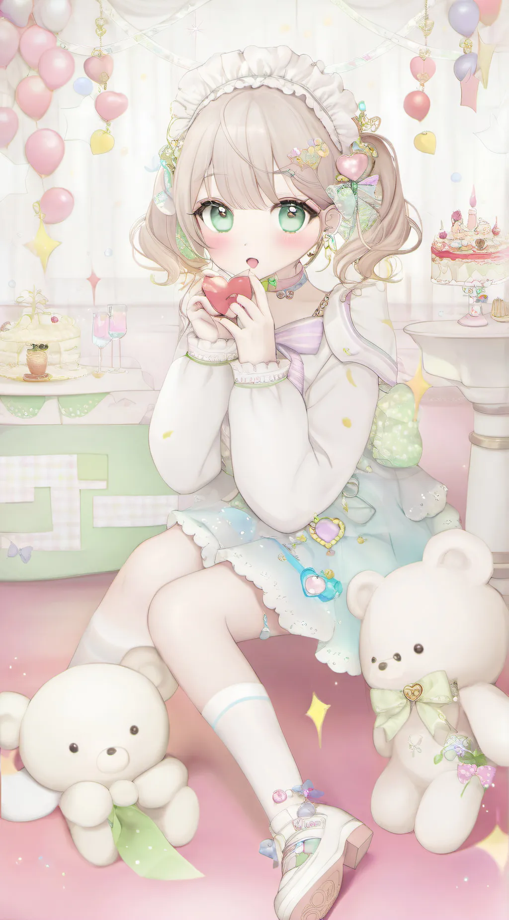 ai character: Love meter background