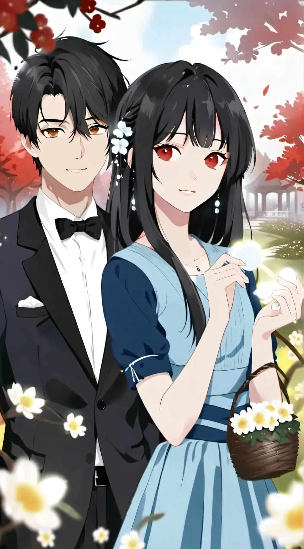 ai character: Ethan and Maria ♡ background