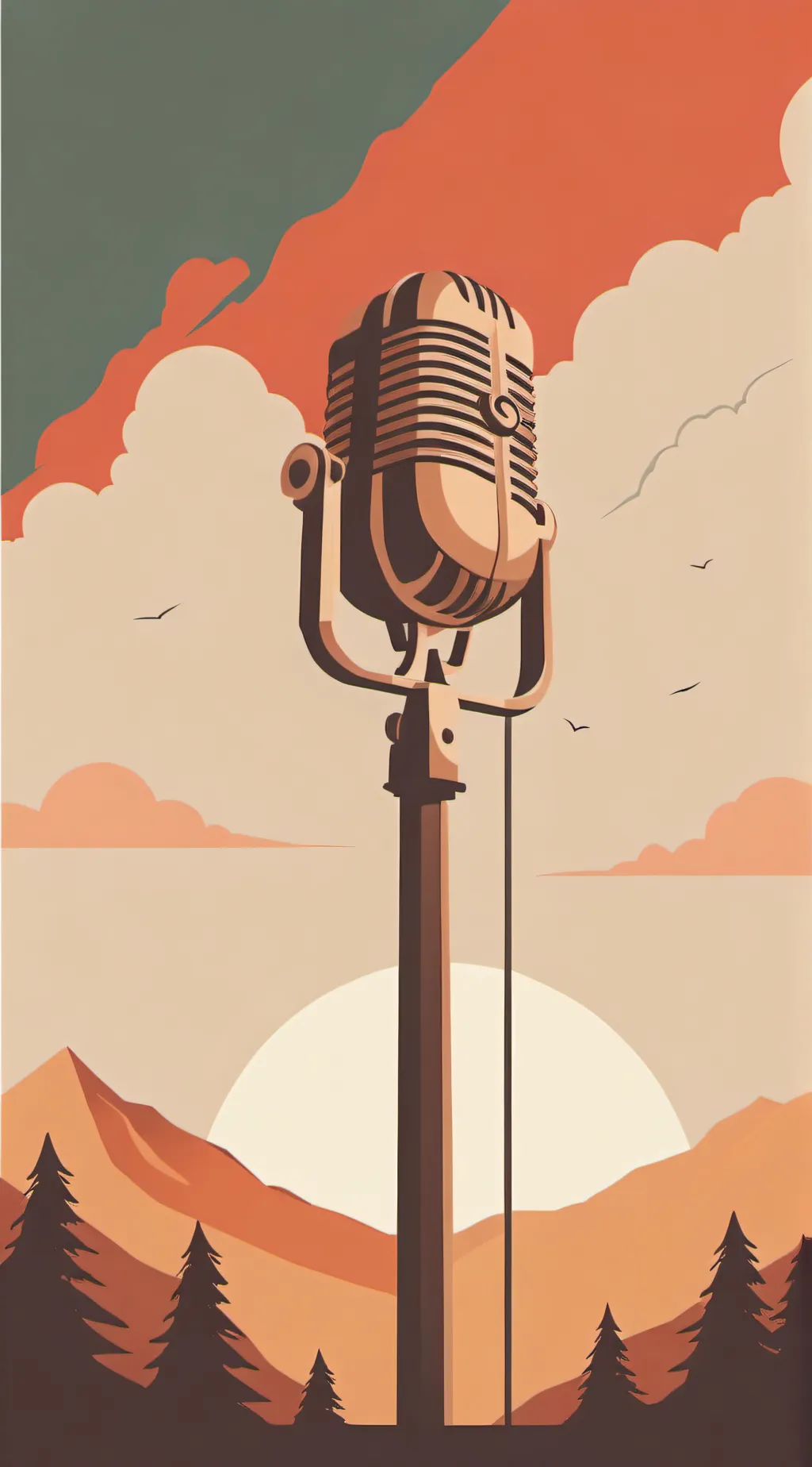 ai character: podcast  background