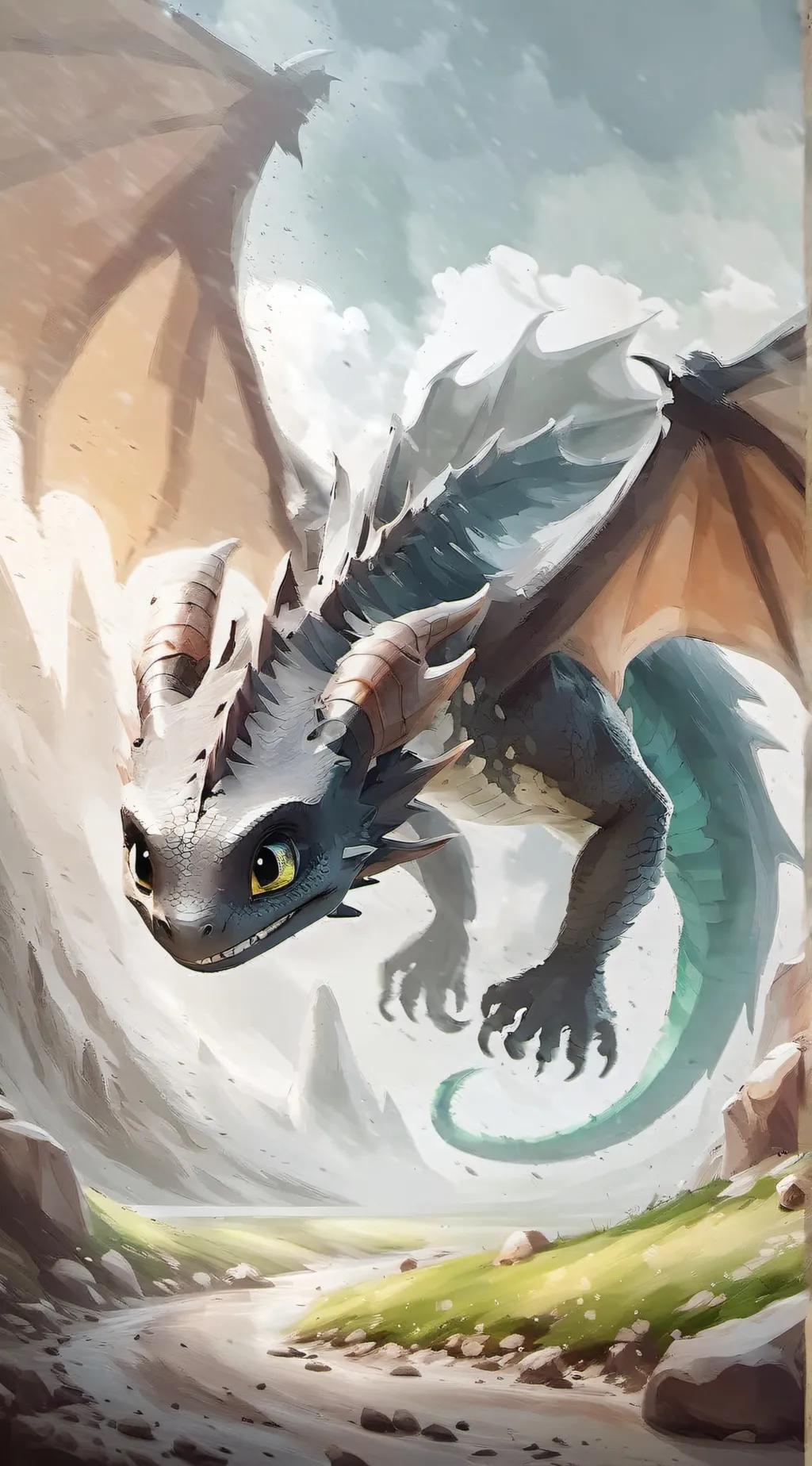 ai character: toothless  background