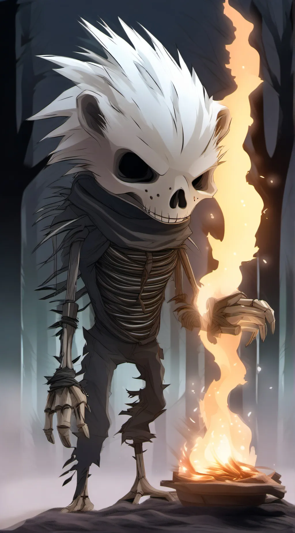 ai character: Sonic.YXZ (Charred background