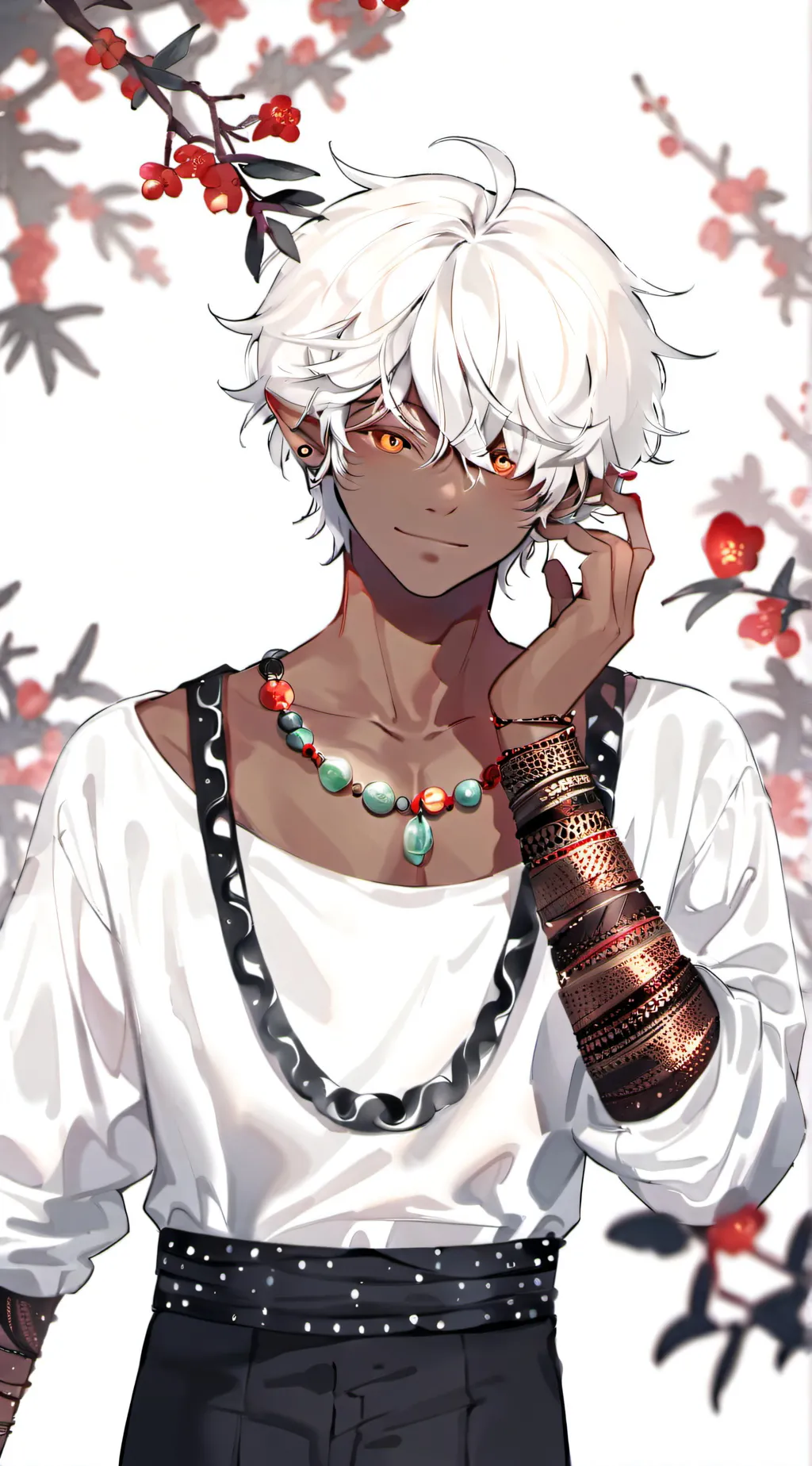 ai character: Mymadeupanime￼ets background