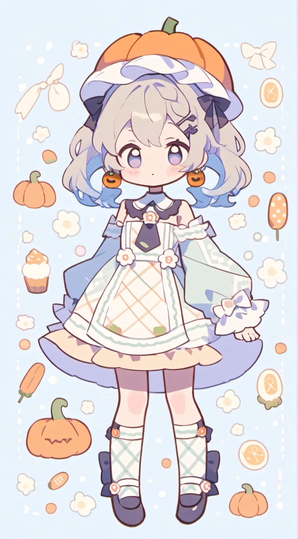 ai character: Amy the pumpkin 🥧🍰 background