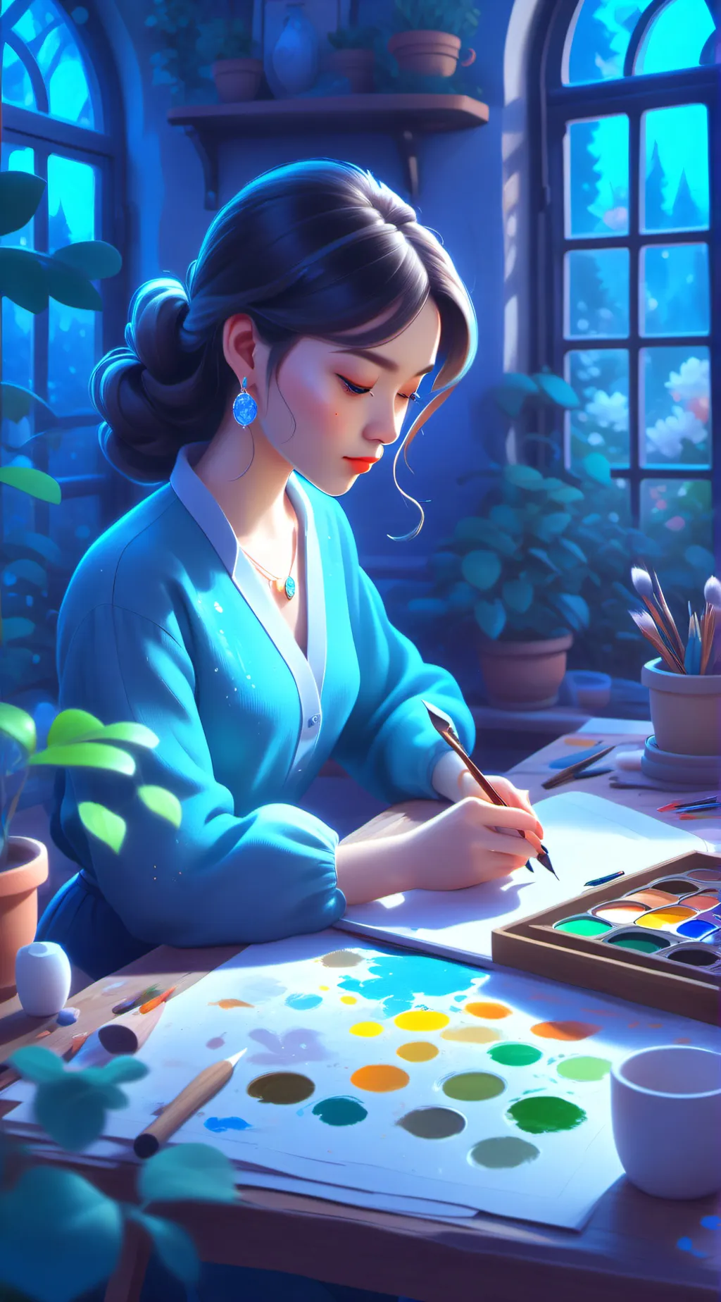 ai character: Mina background