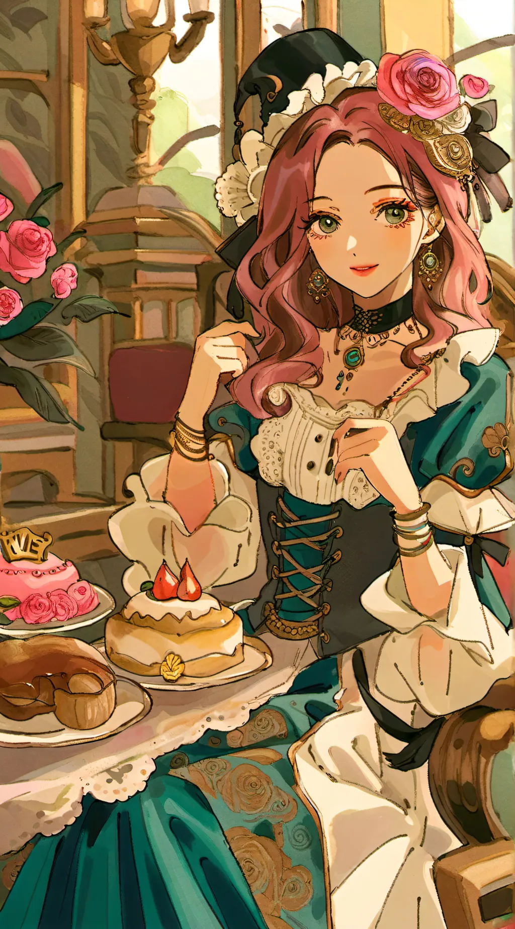 ai character: Rose background