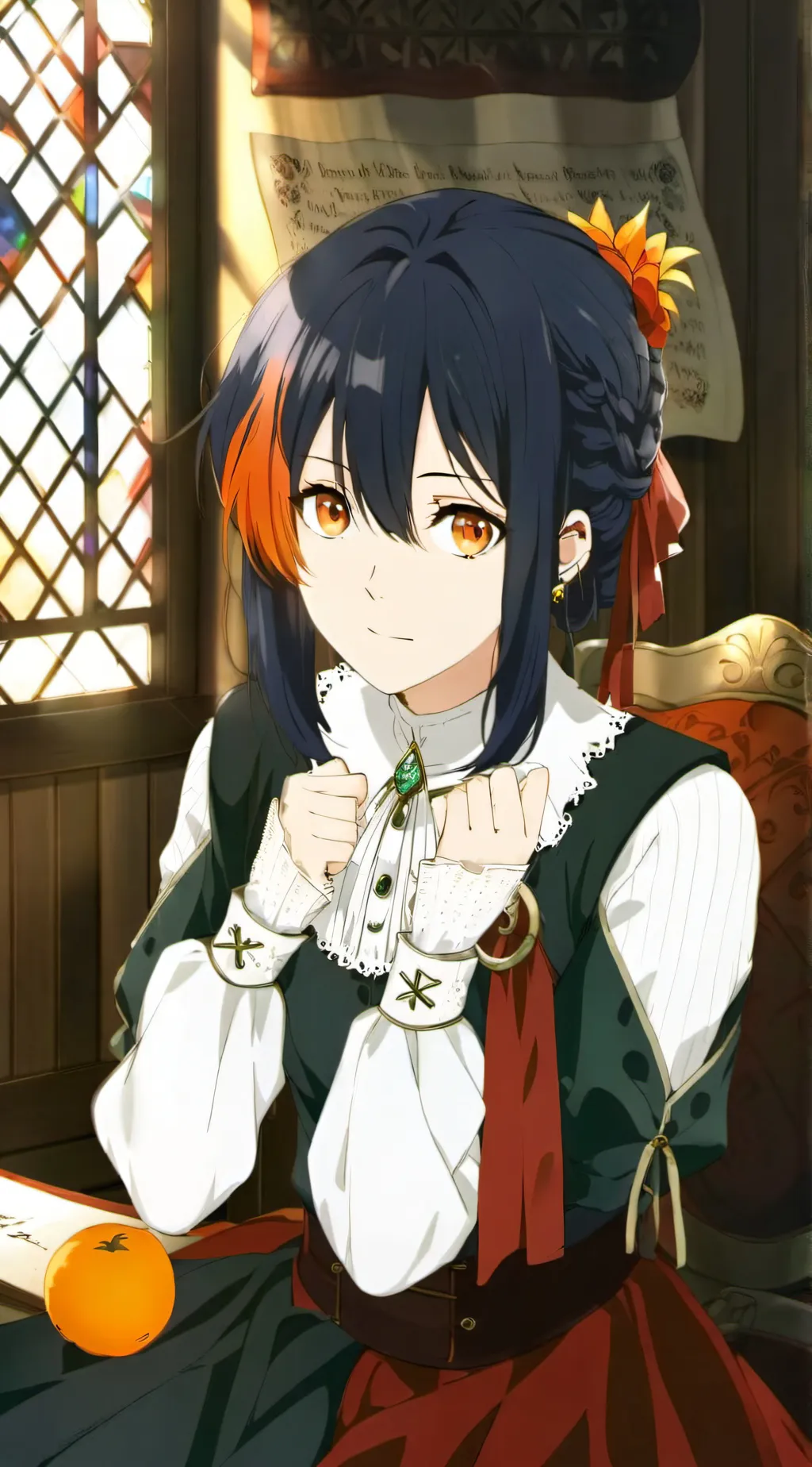 ai character: amber background