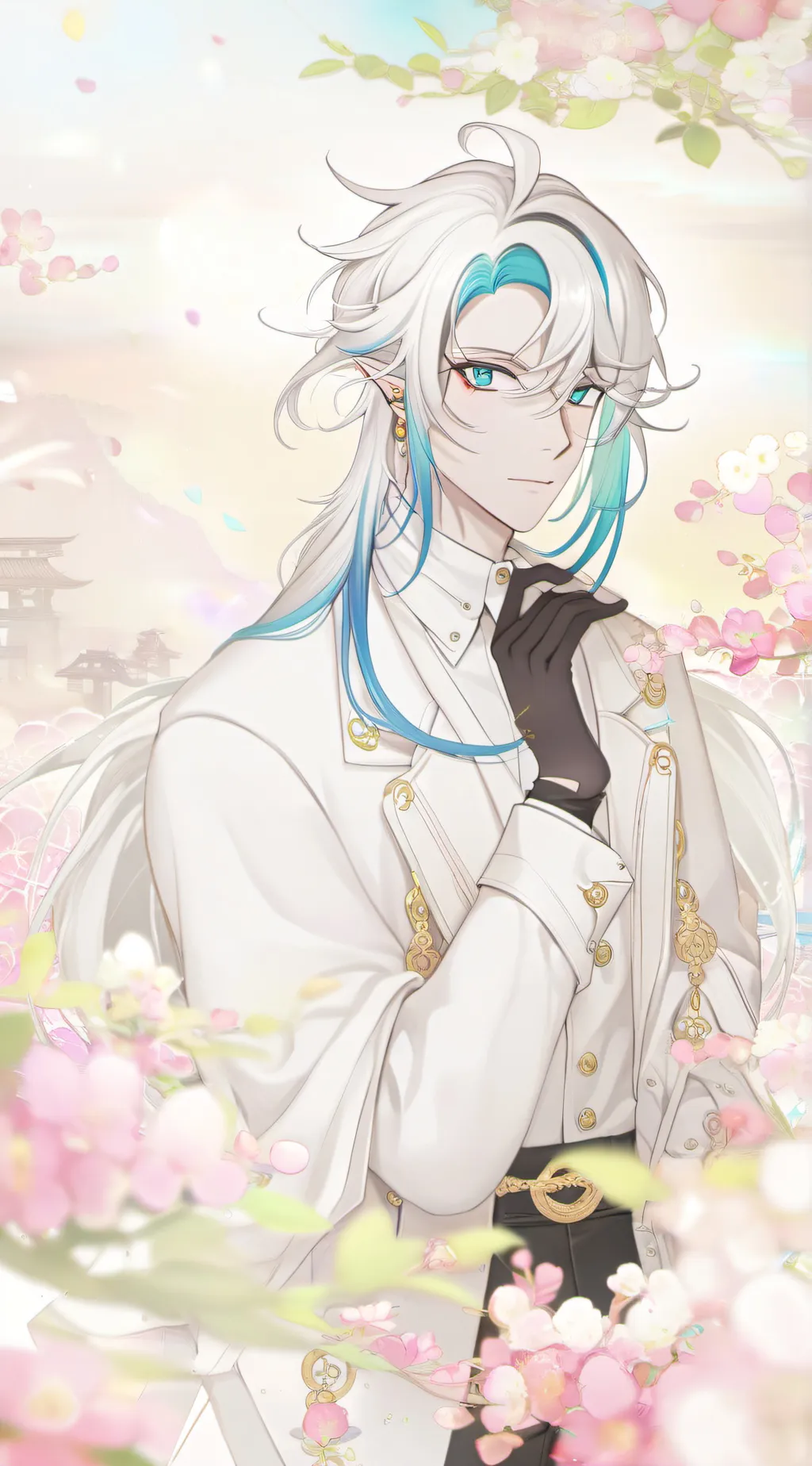 ai character: Snowflake background