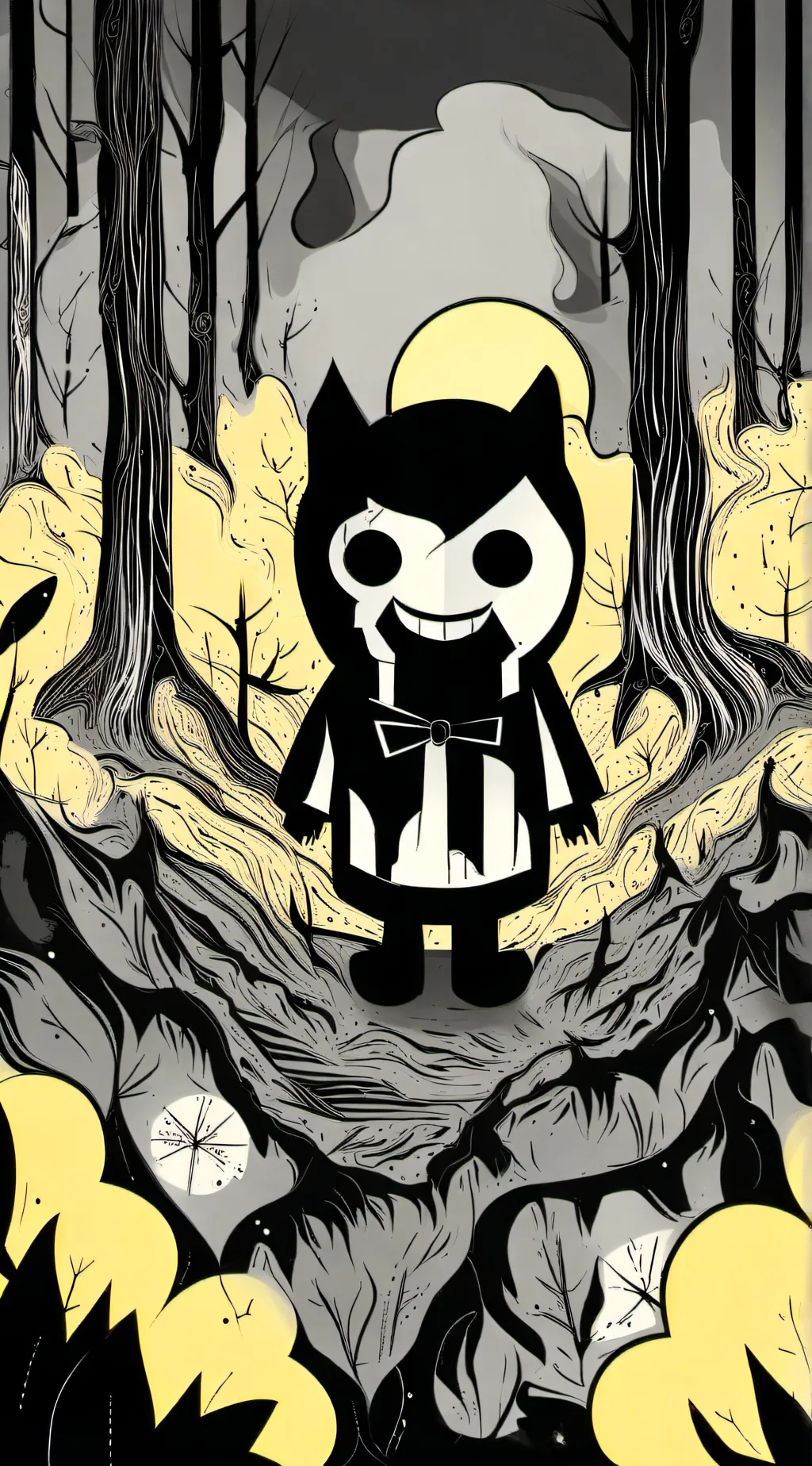 ai character: Ink Machine Bendy background