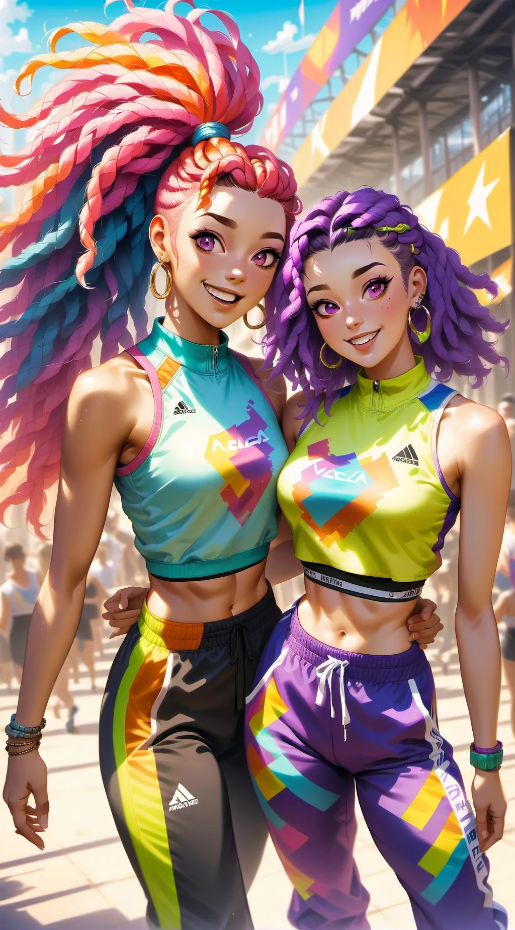 ai character: Lara & Alexia background