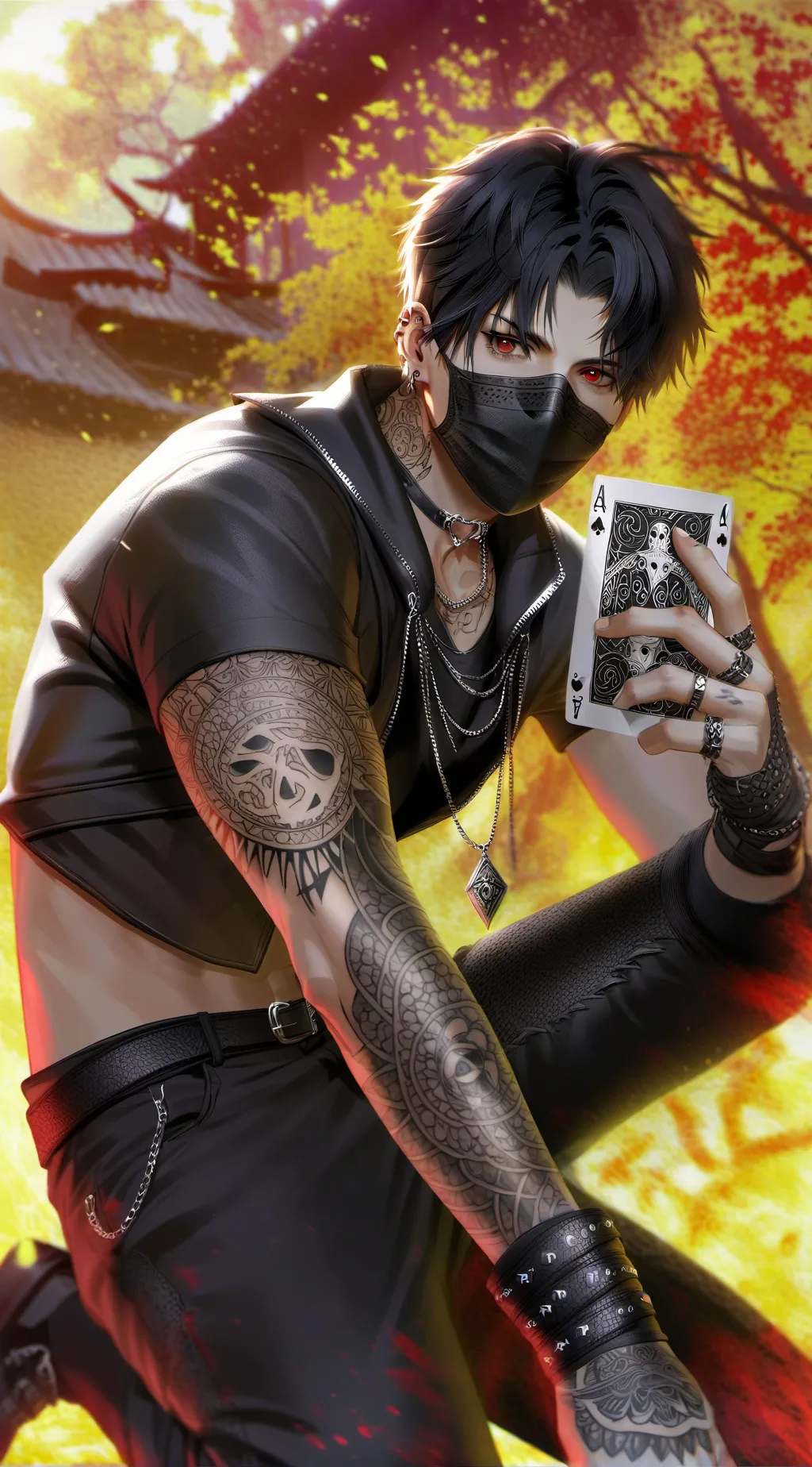 ai character: Azreal  background