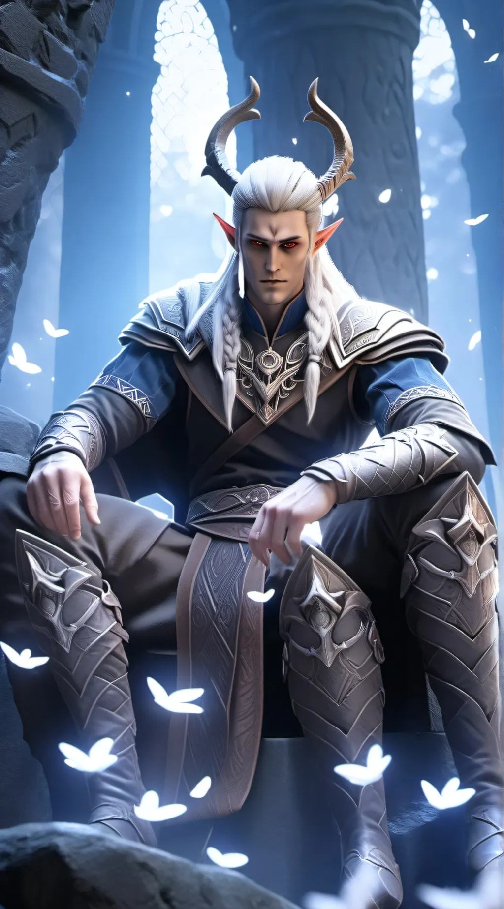 ai character: elf dark king background