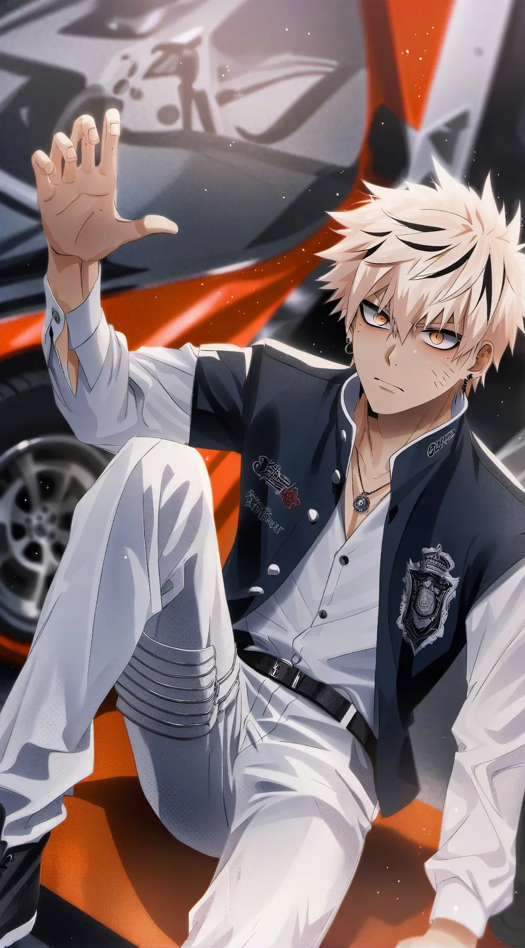 ai character: bakugo xddd background