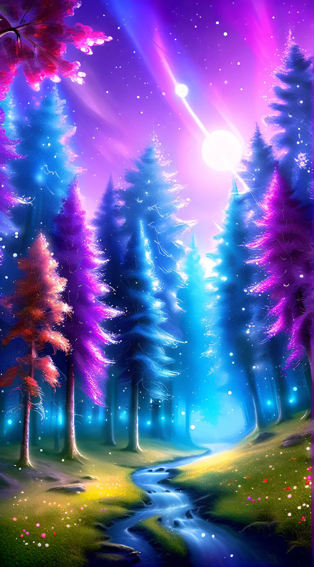 ai character: forest of secrets background