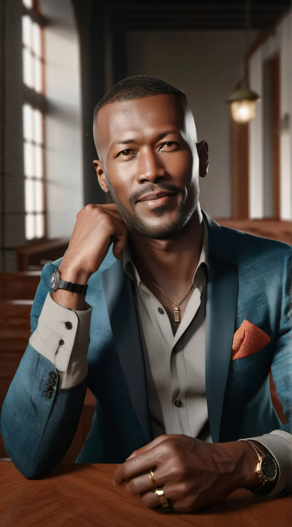 ai character: Brandon collins  background