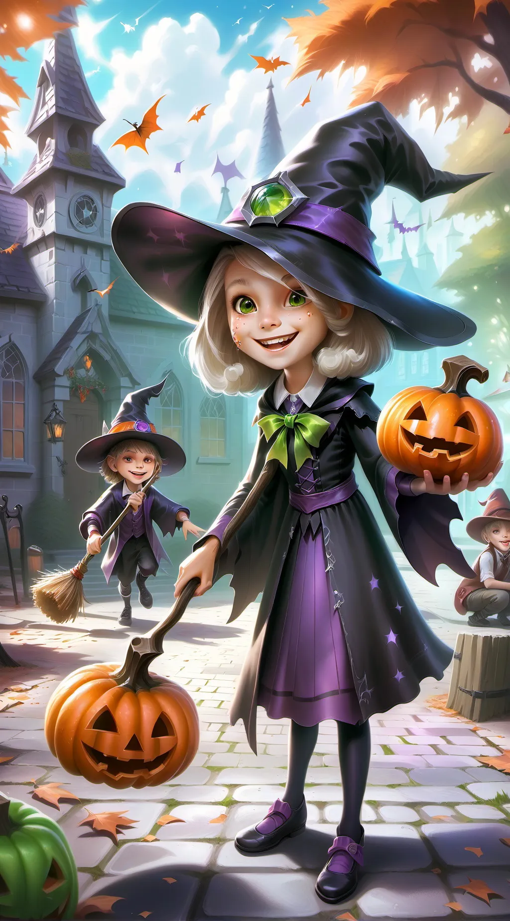 ai character: Witch school background