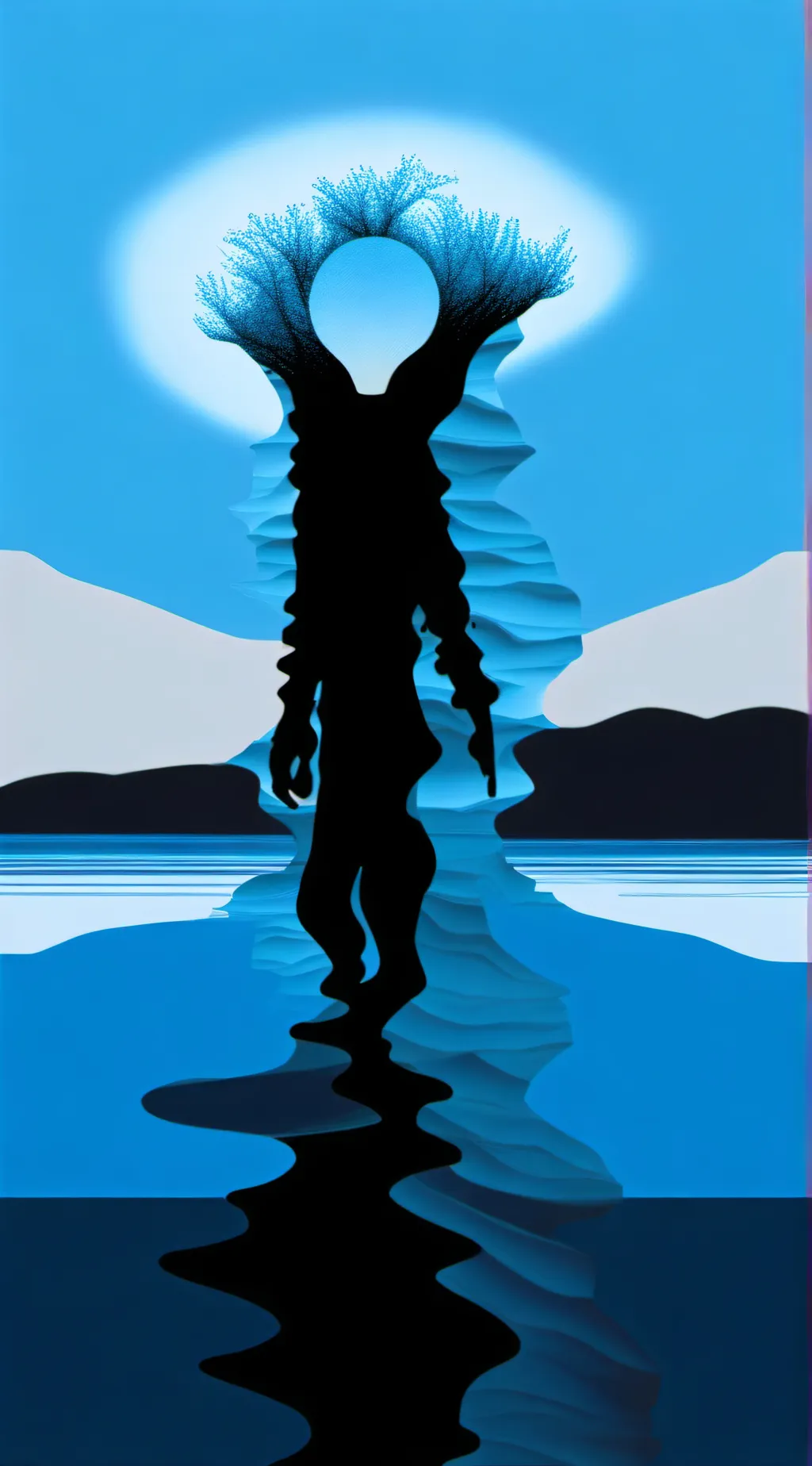 ai character: Watery from bfdi  background