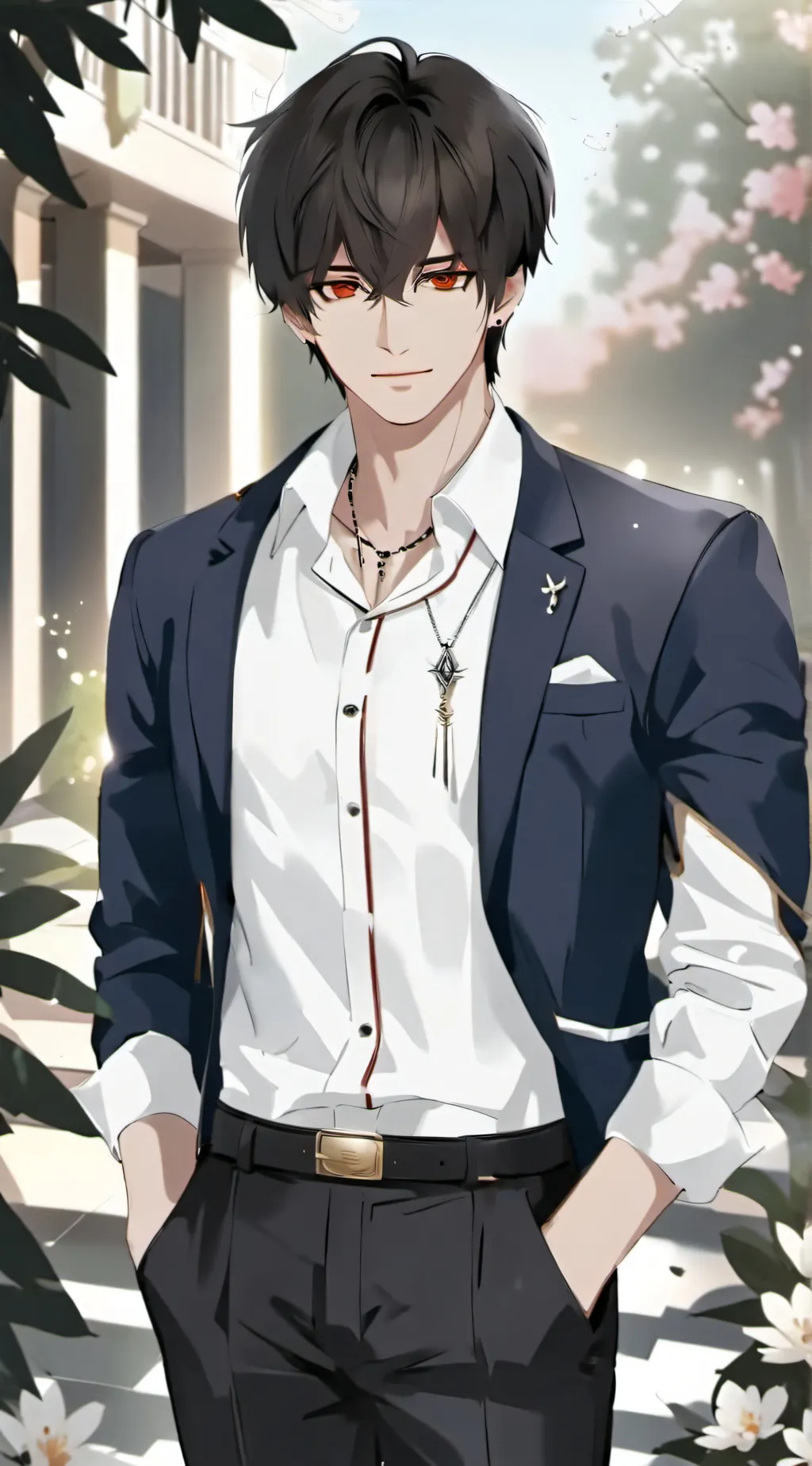 ai character: Terrace background