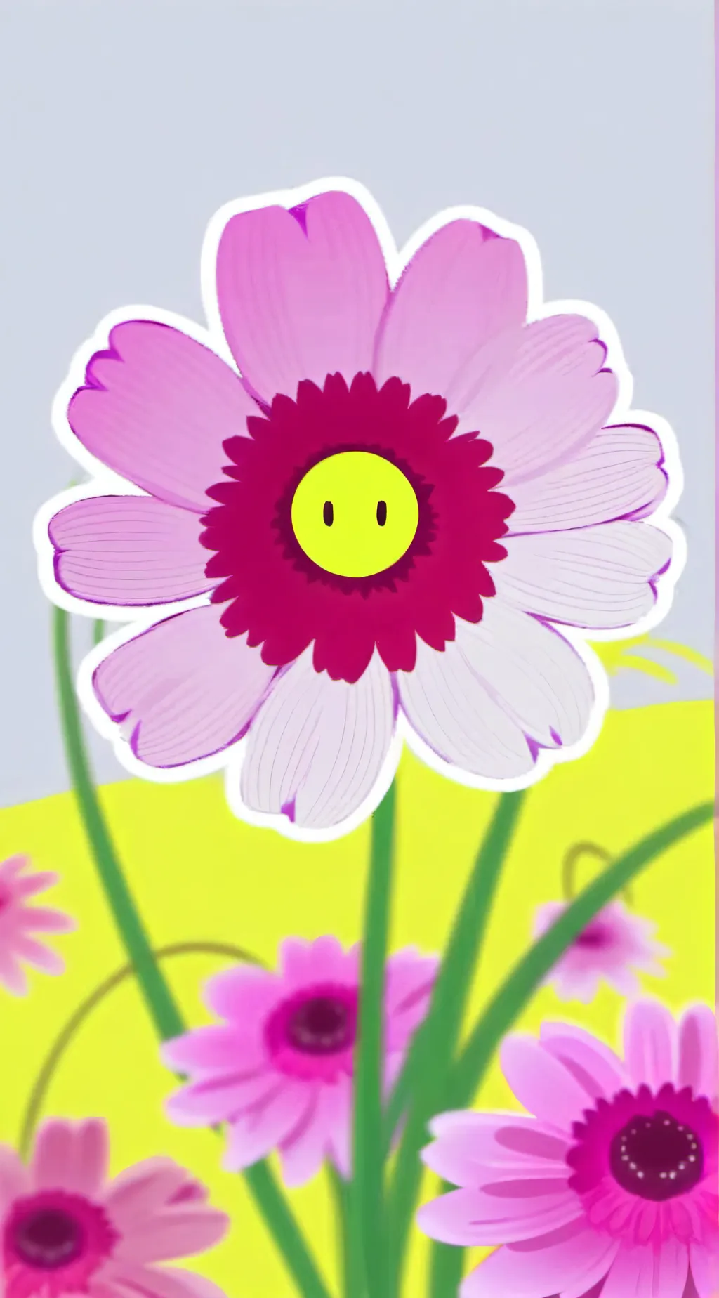 ai character: Flower (BFDI) background