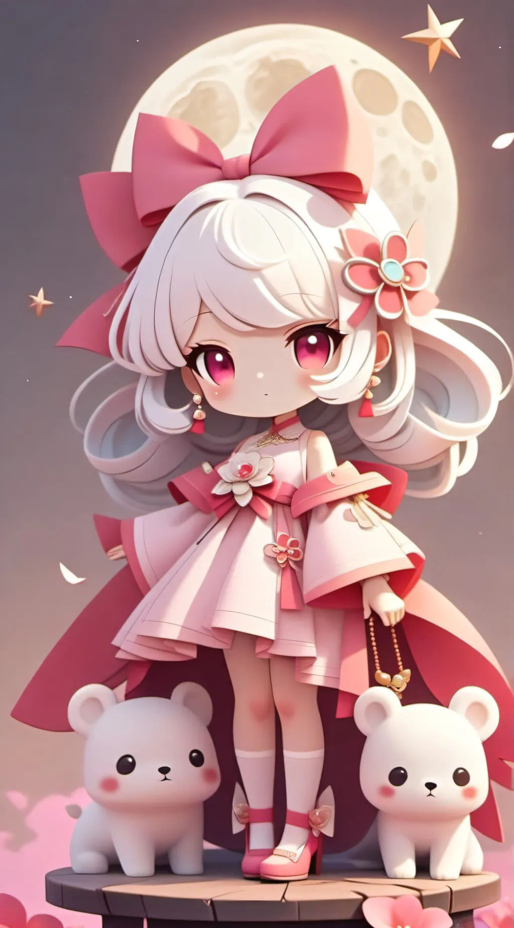 ai character: Hello kitty background