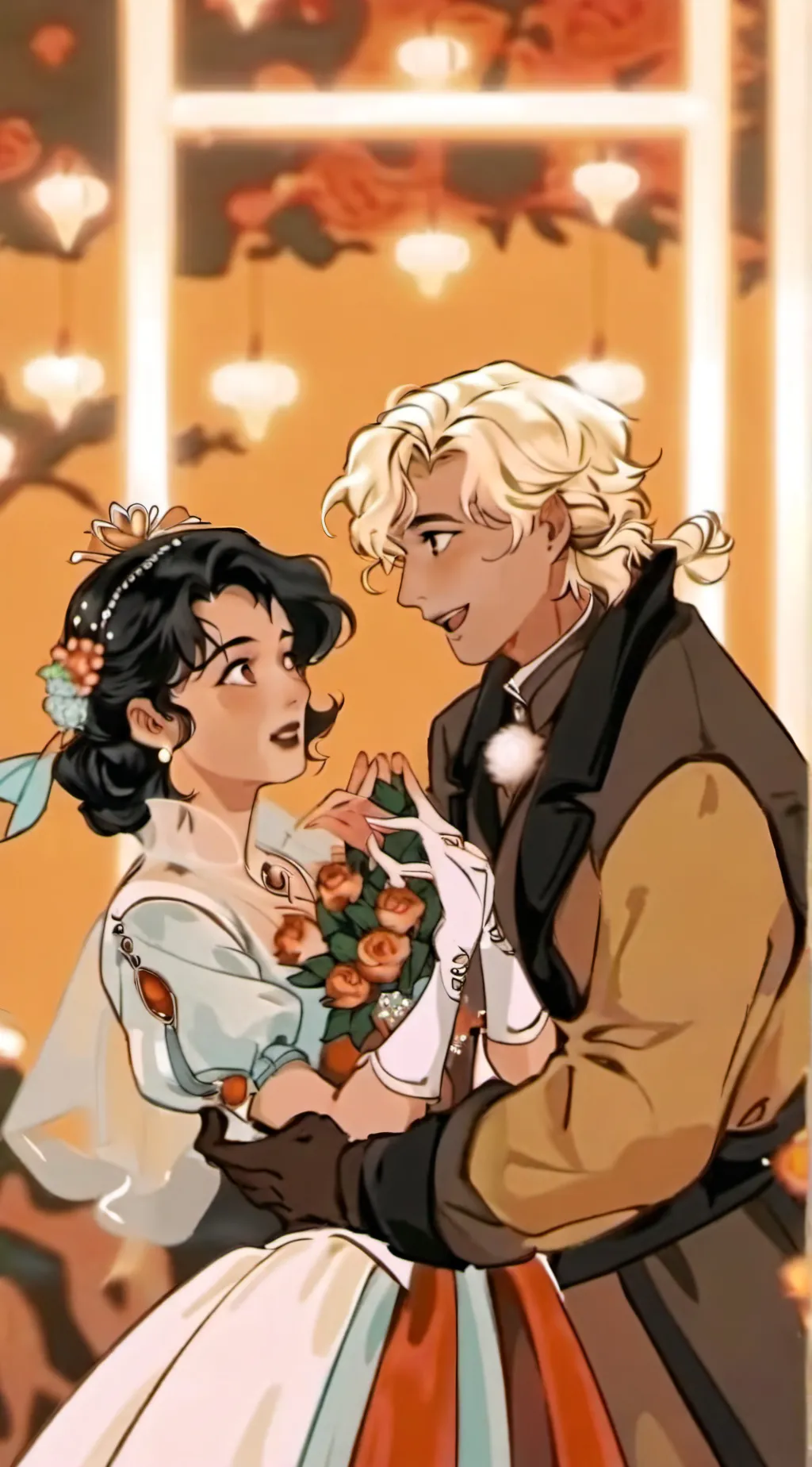 ai character: SOLANGELO🖤💛 background