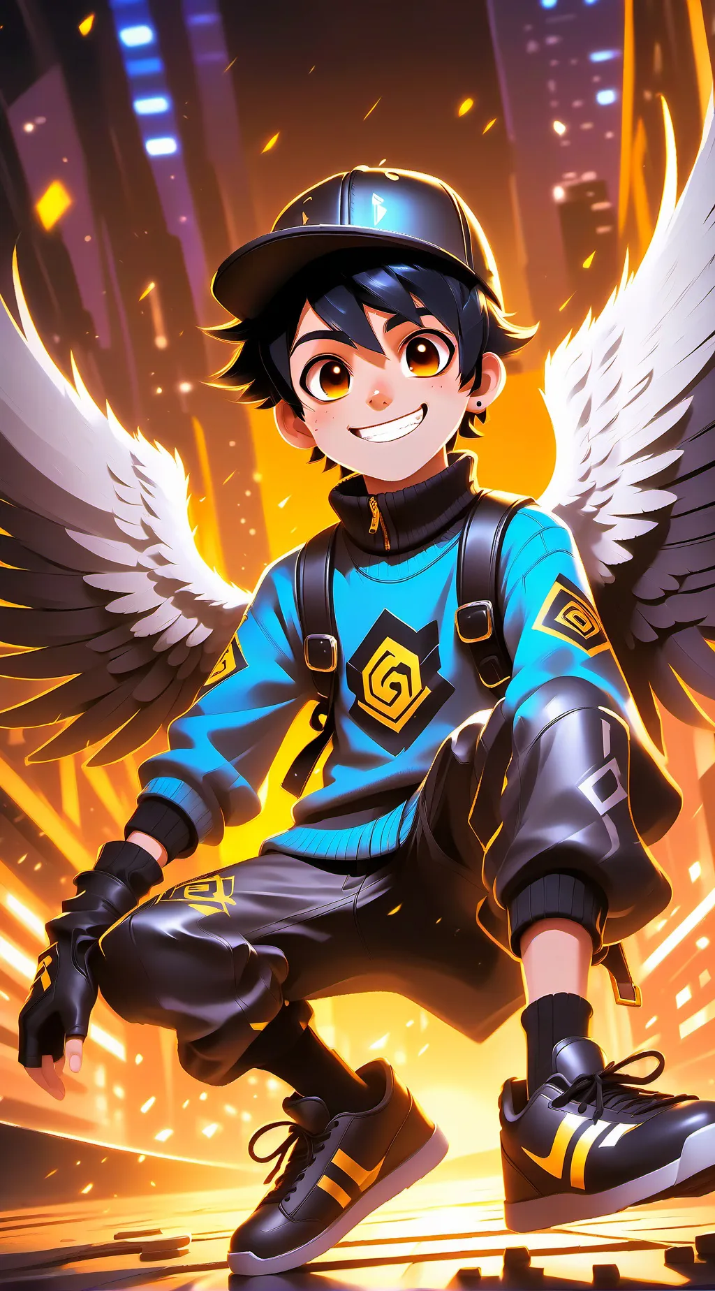 ai character: quackity  background