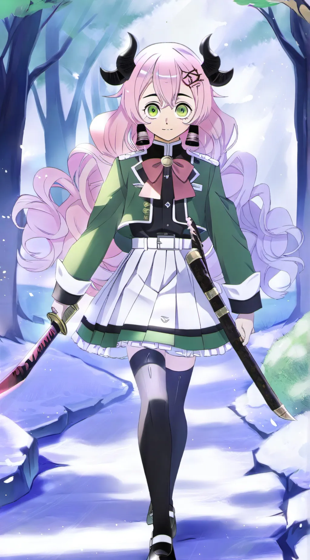 ai character: Mitsuri Kanroji  background