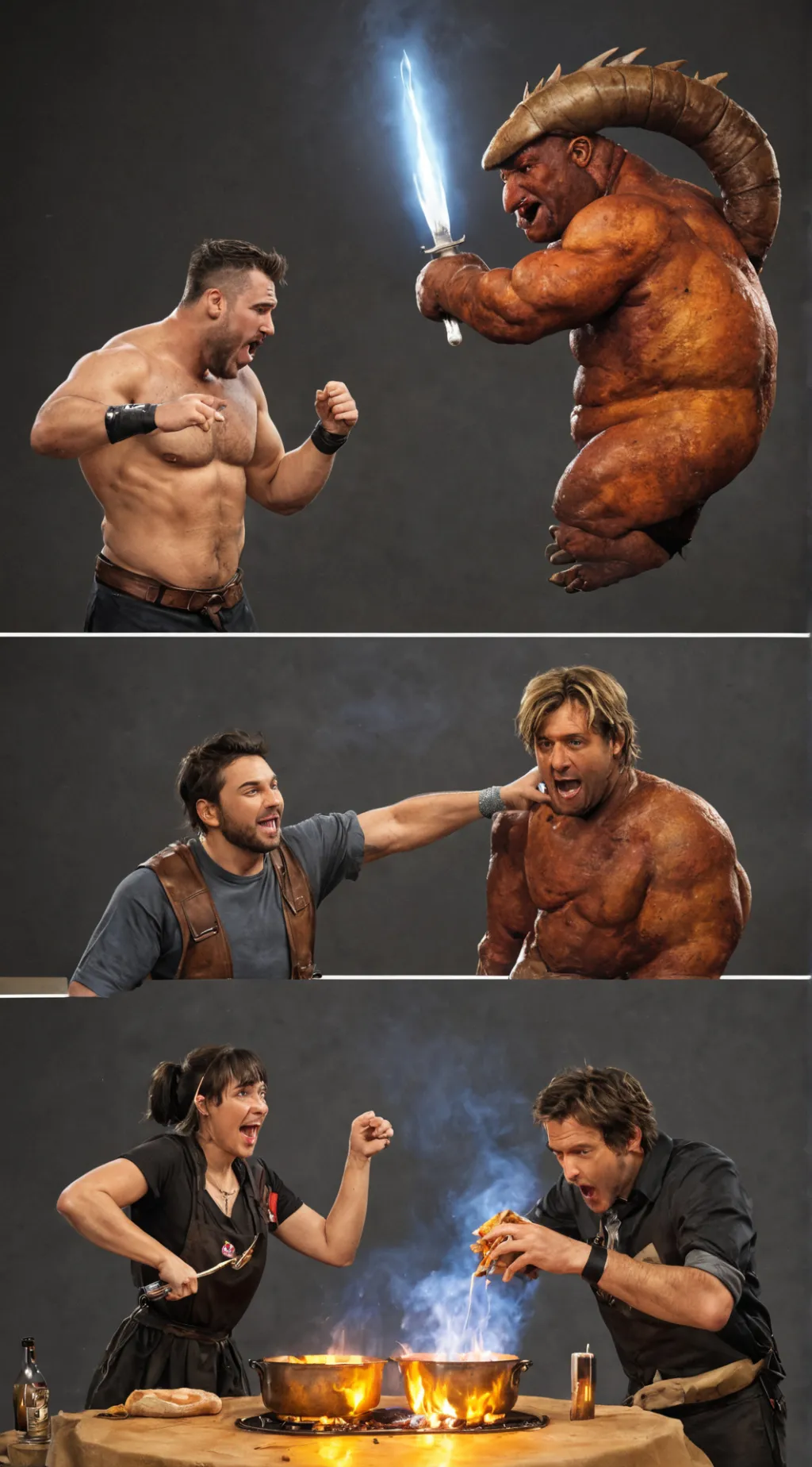 ai character: ROAST BATTLE background