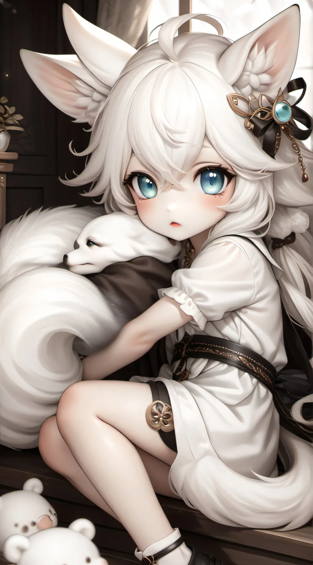 ai character: Snowy • background