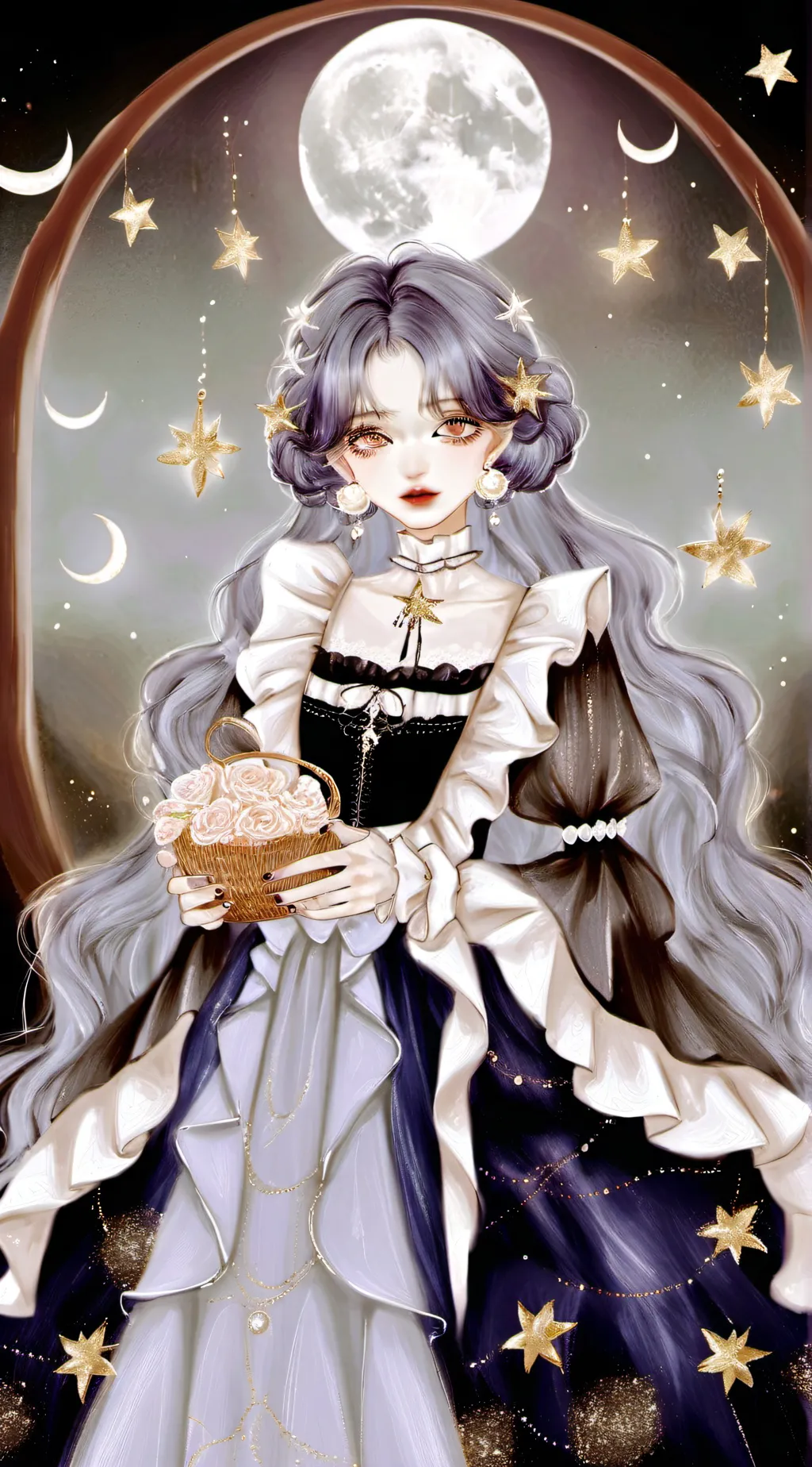 ai character: Luna midnight  background