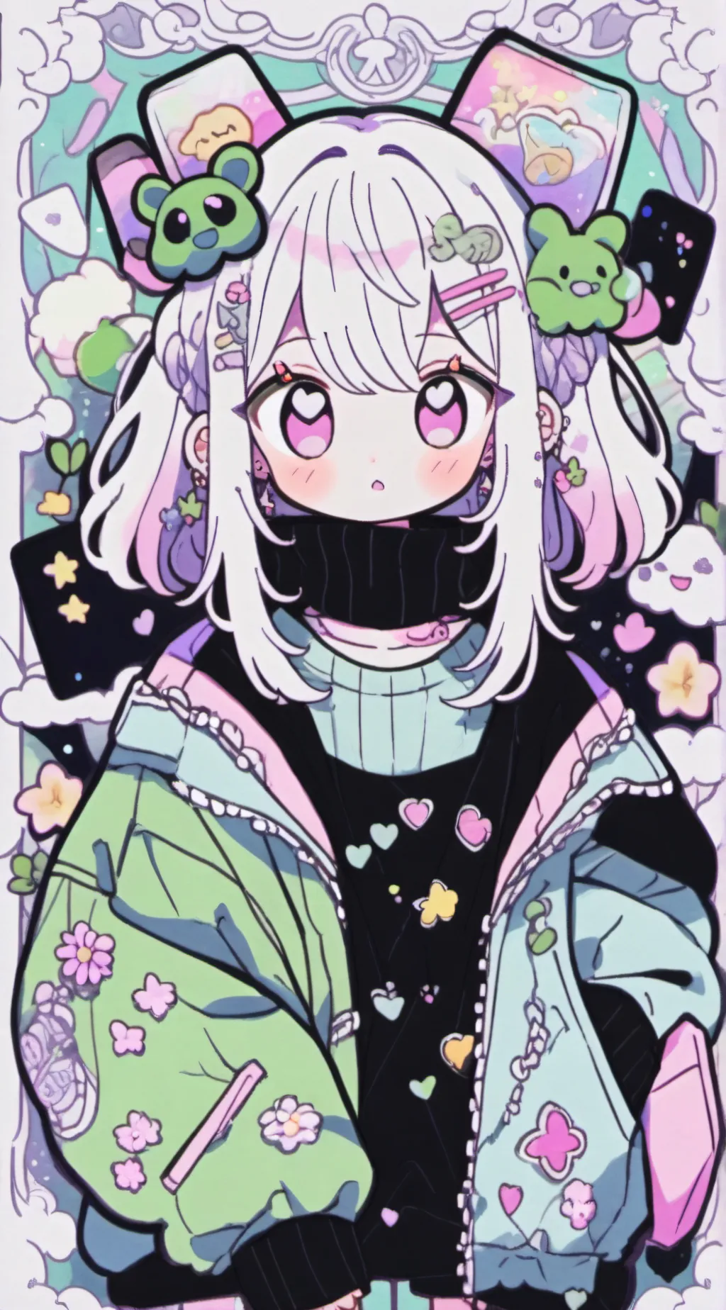 ai character: Bsd x Mha CREEP background