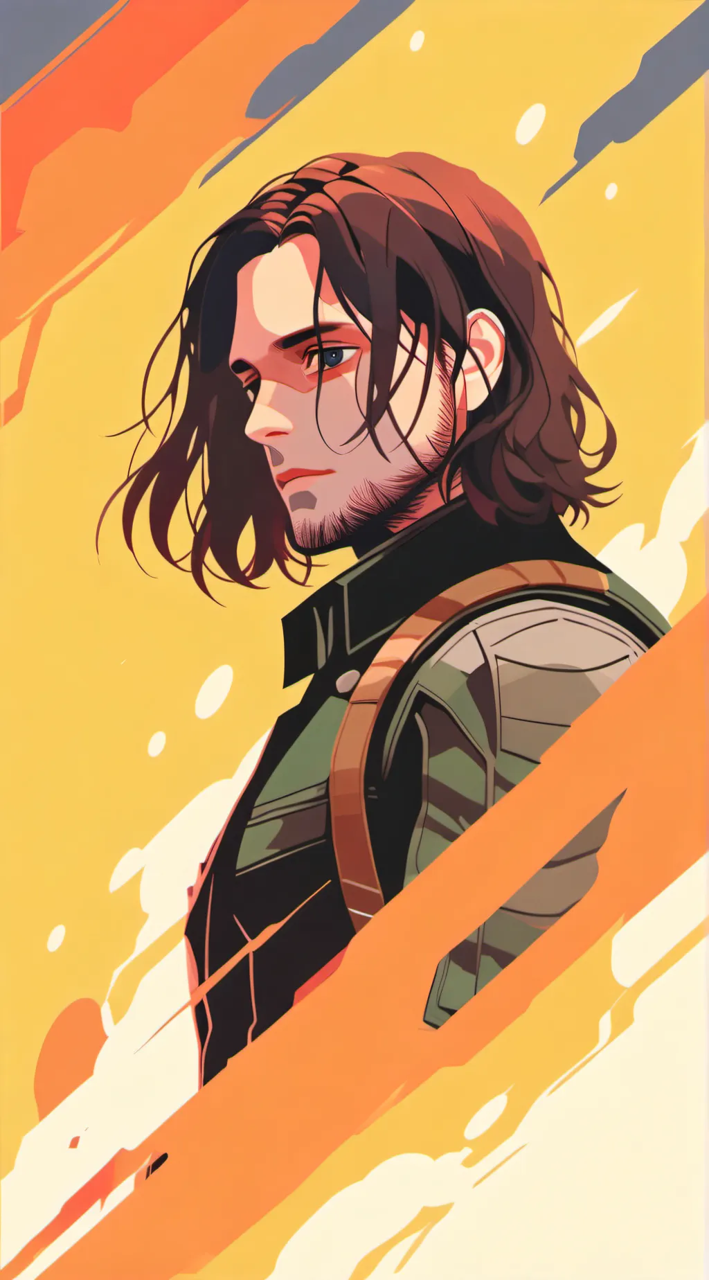 ai character: Bucky Barnes background