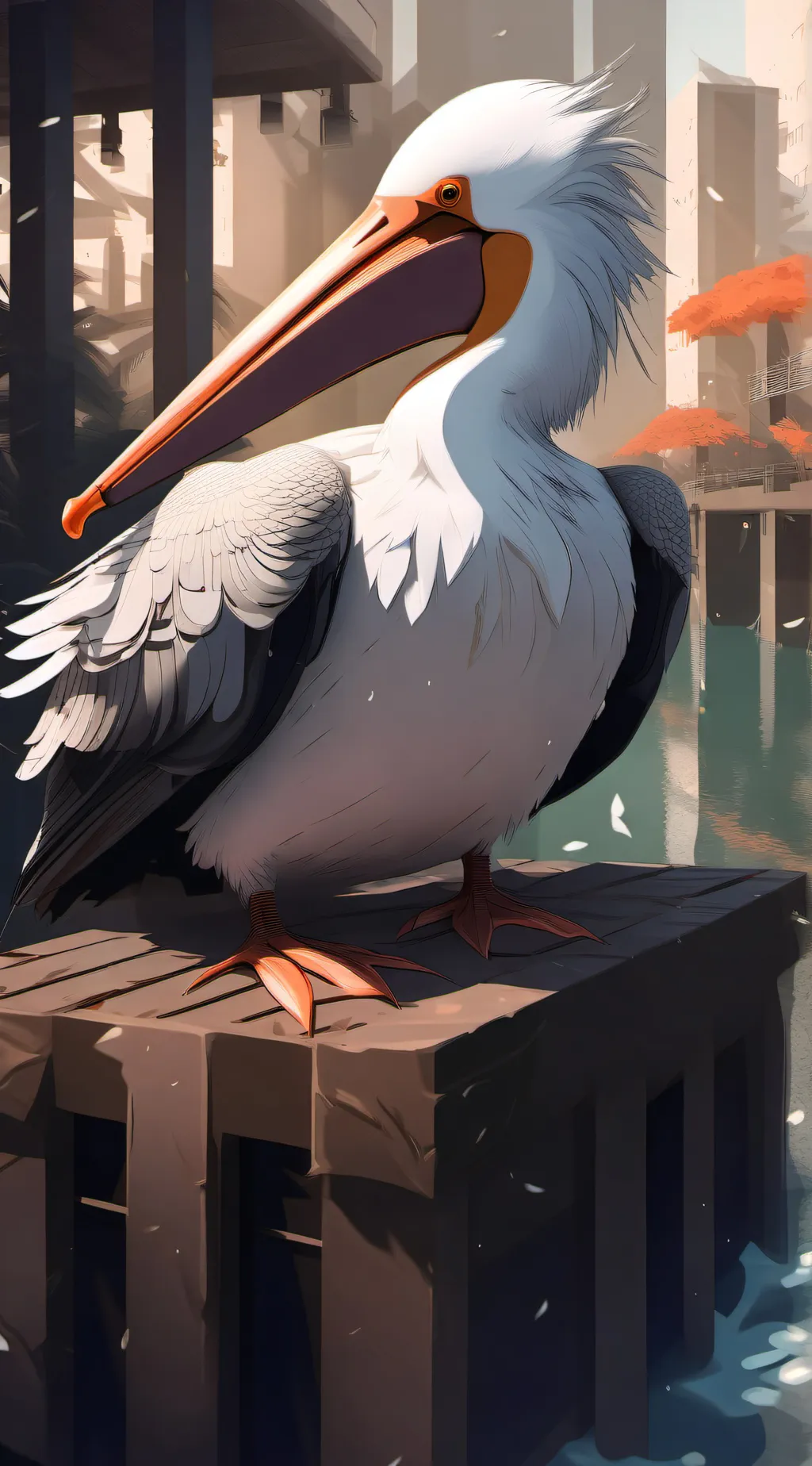 ai character: pelican background