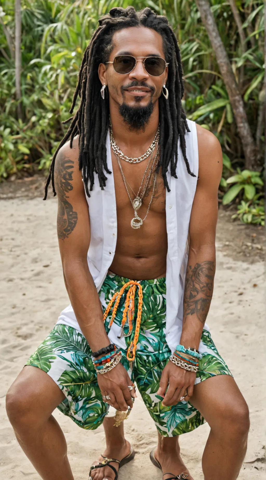 ai character: Tampa vert background