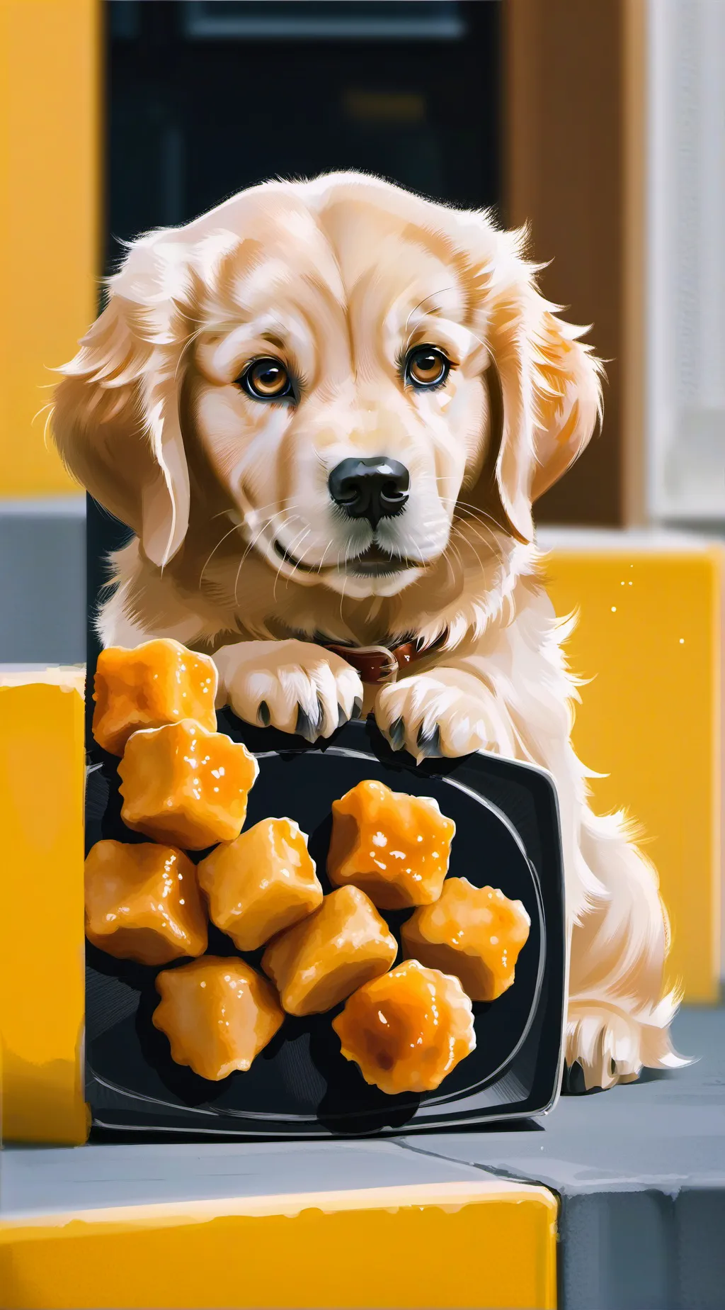 ai character: chicken nugget  background