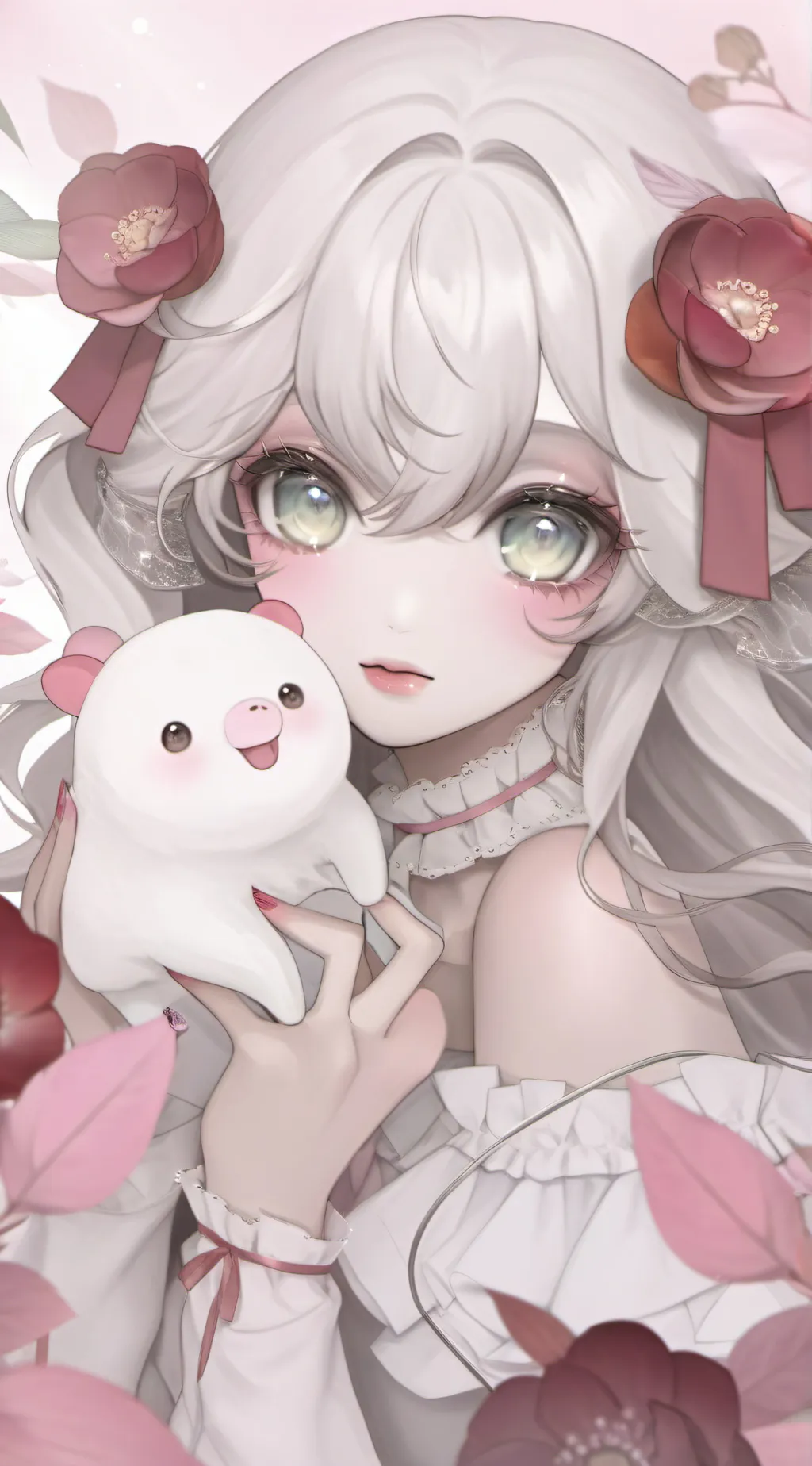 ai character: Dw snow day background