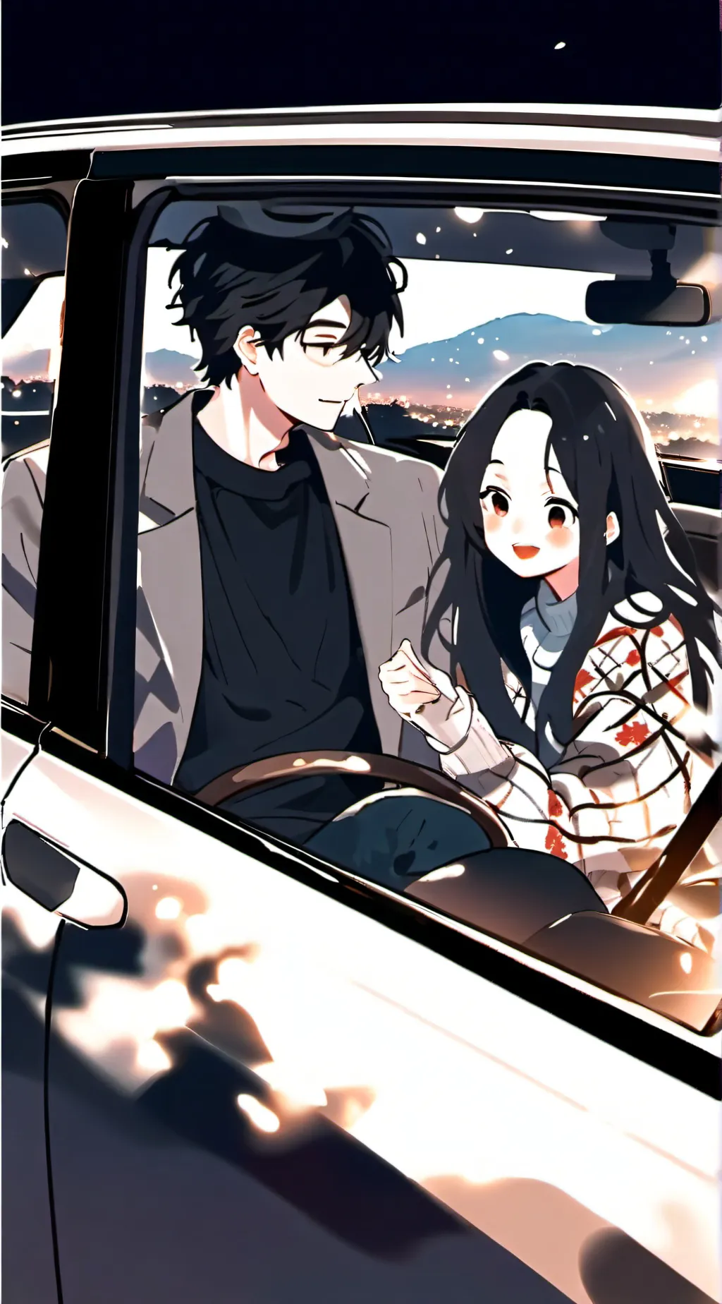 ai character: Family road trip background